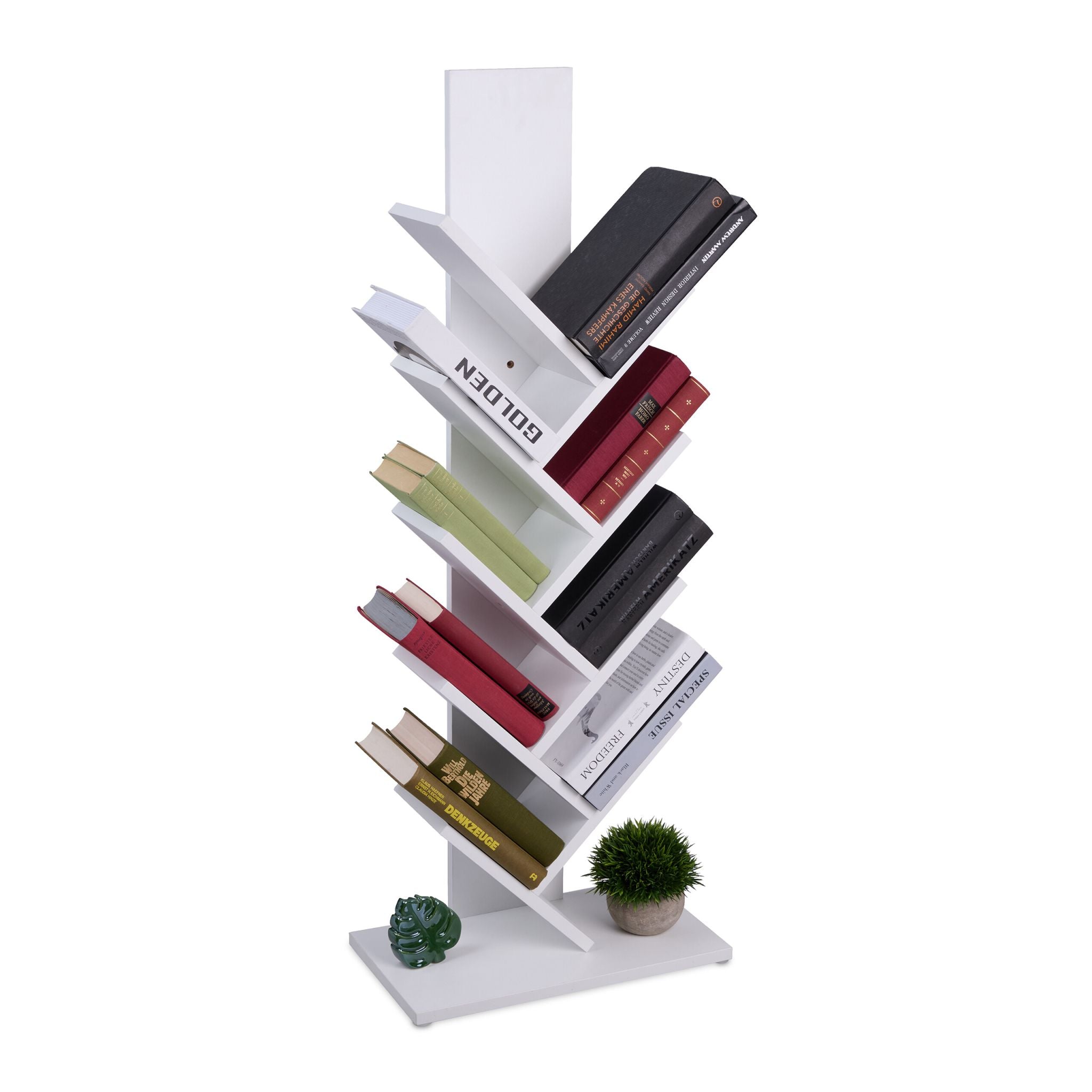 Bücherregal in Baumform Weiss von Relaxdays