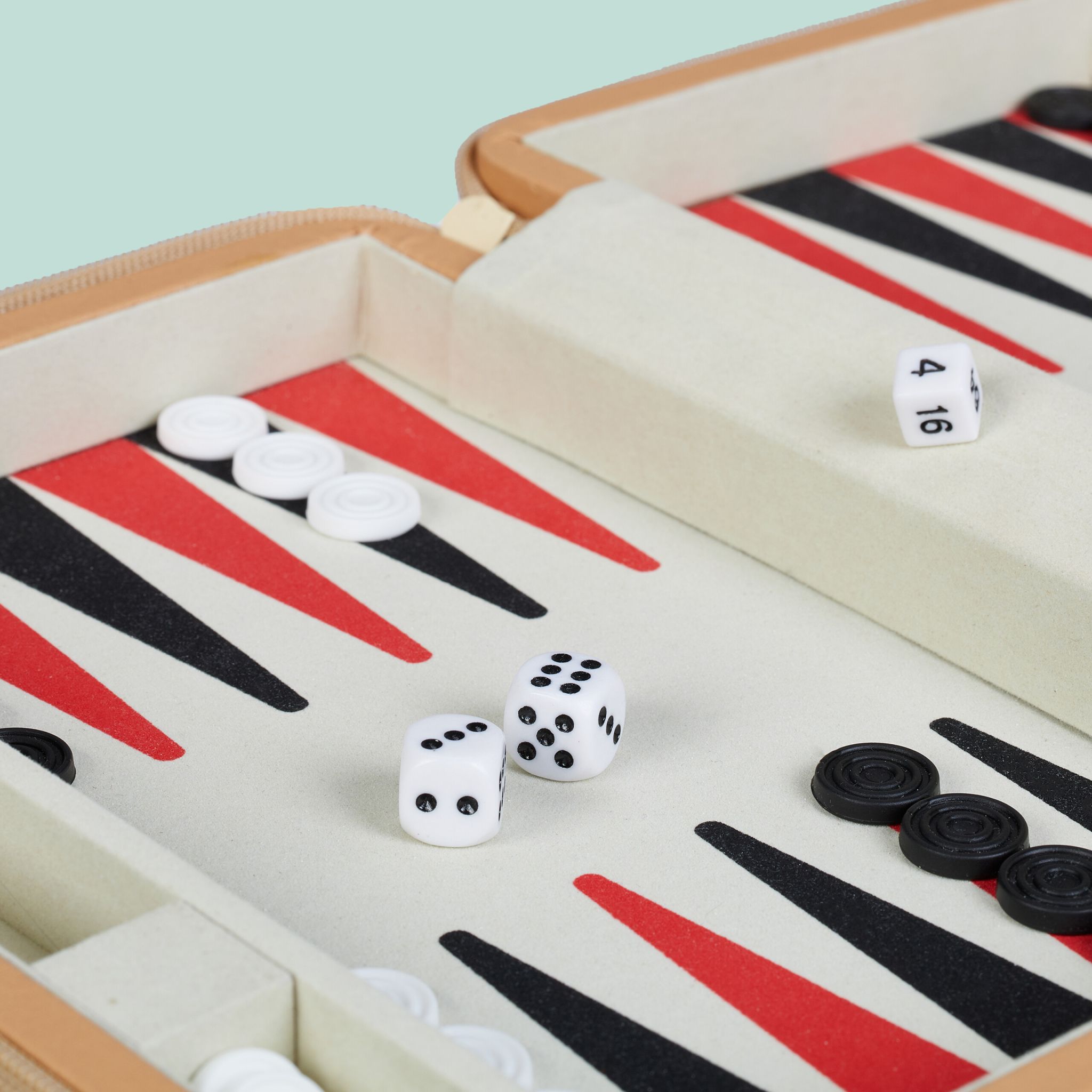Backgammon Reisespiel Hellbraun