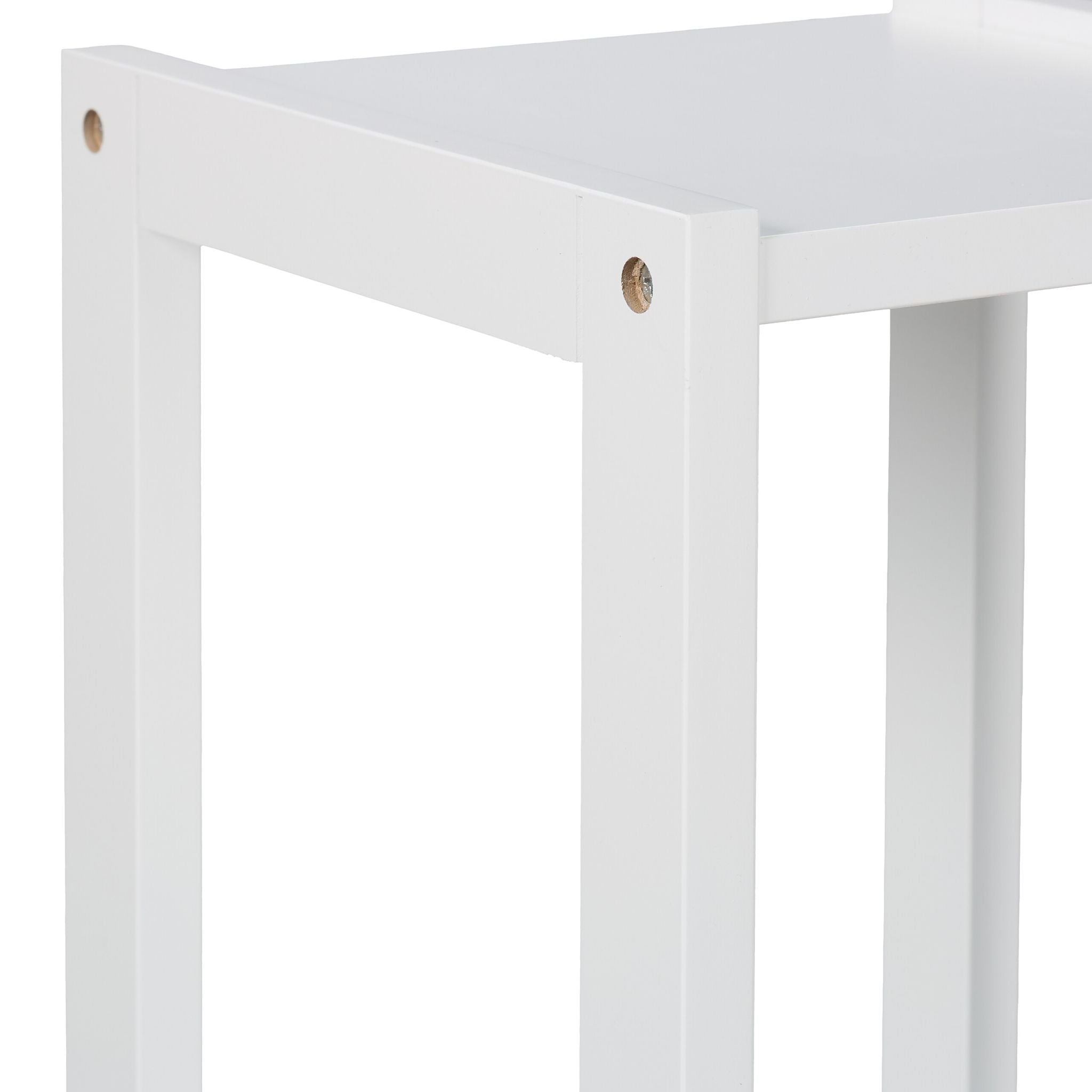 Kleines Standregal mit 3 Ablagen Weiss