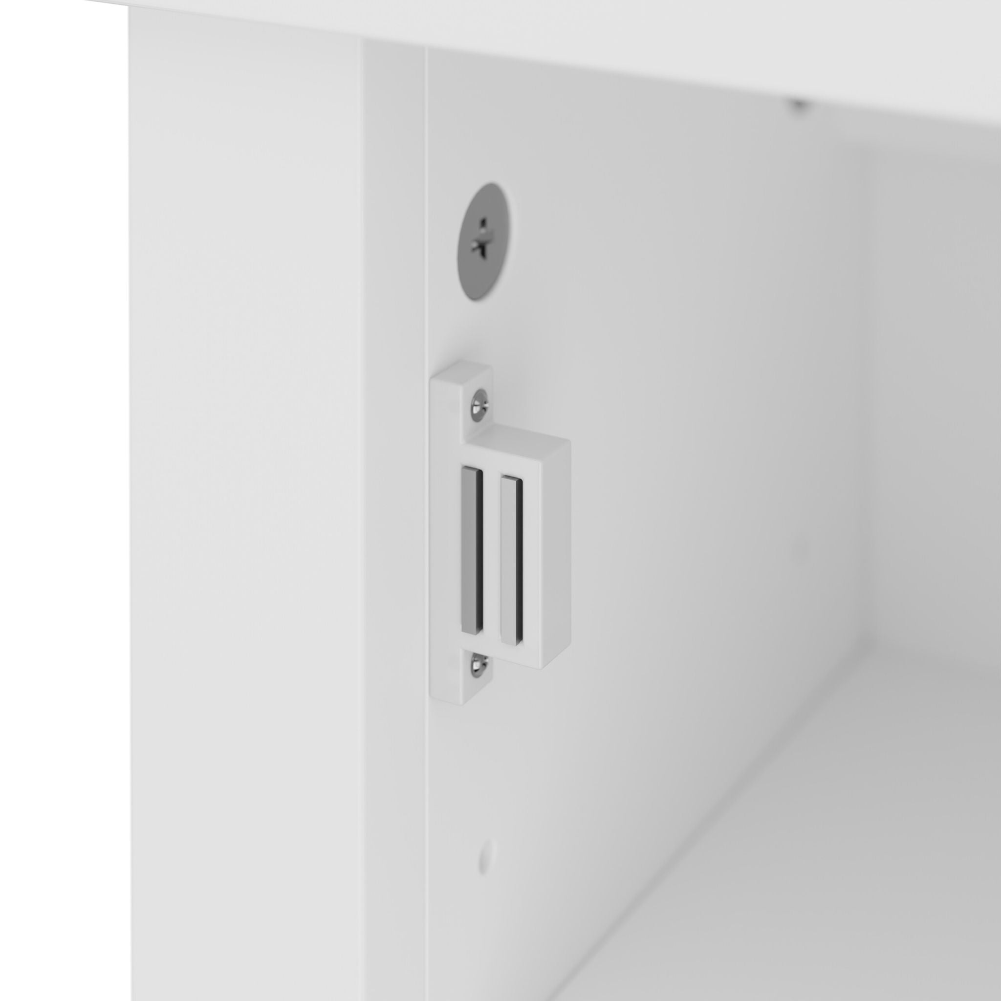 Hängender Badschrank mit Tür Weiss-Transparent von Relaxdays