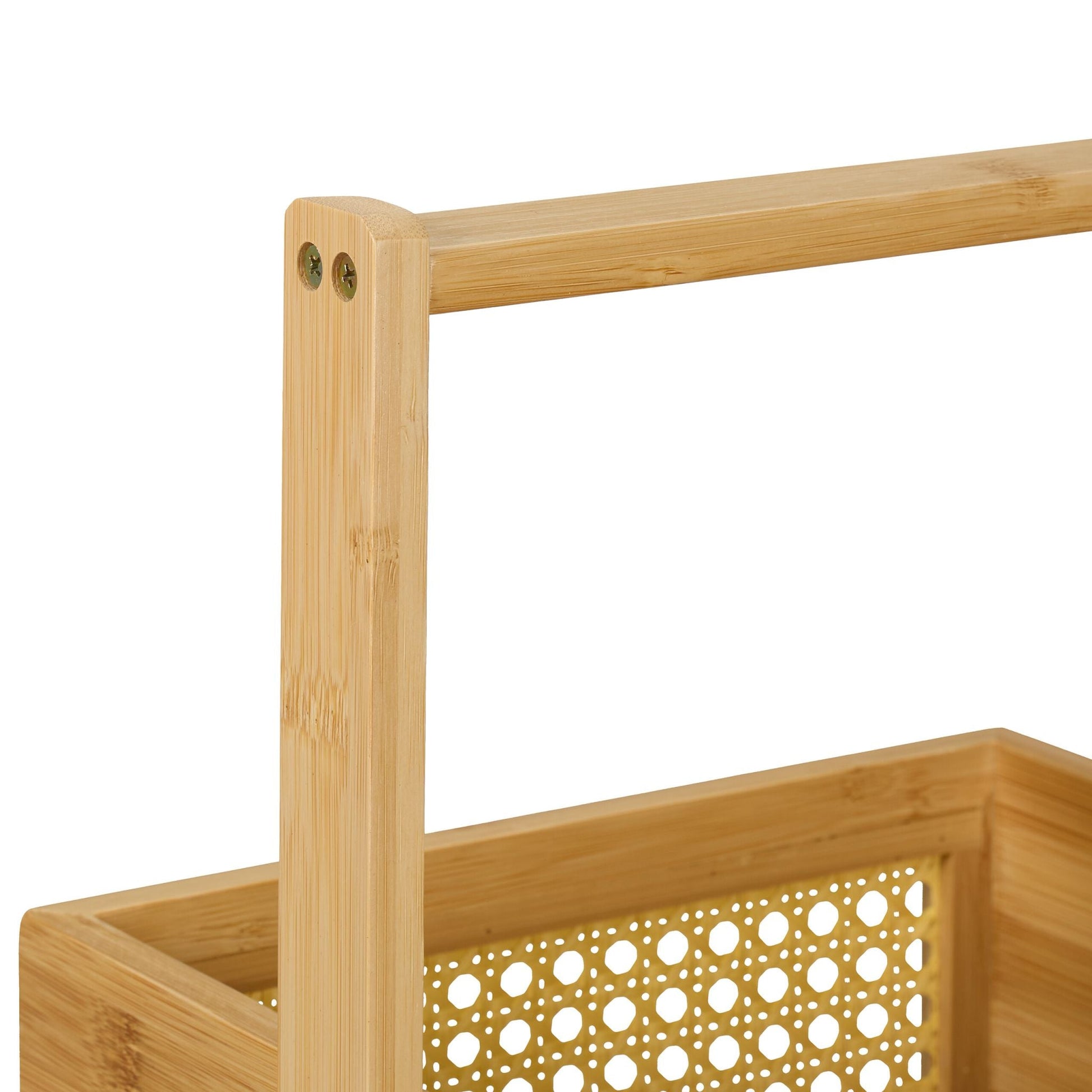 Badregal Bambus & Rattan mit 3 Ablagen Hellbraun von Relaxdays