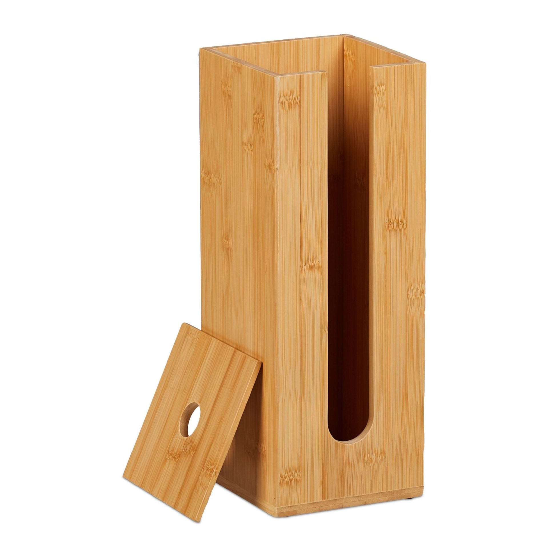 Toilettenpapier Aufbewahrung Bambus Hellbraun von Relaxdays