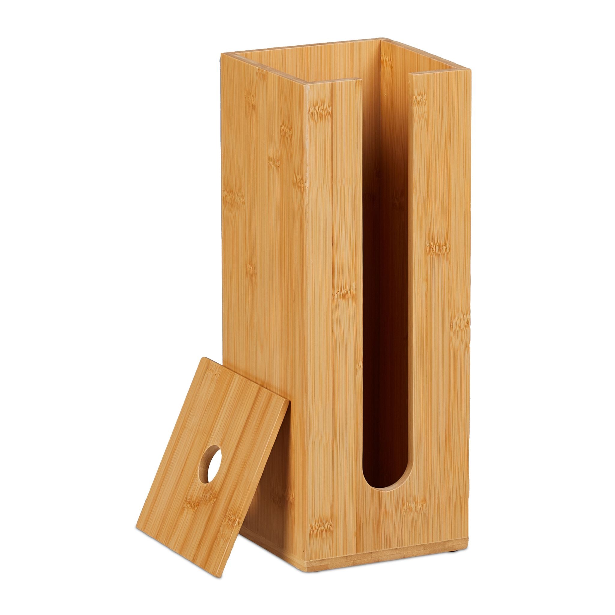 Toilettenpapier Aufbewahrung Bambus Hellbraun von Relaxdays