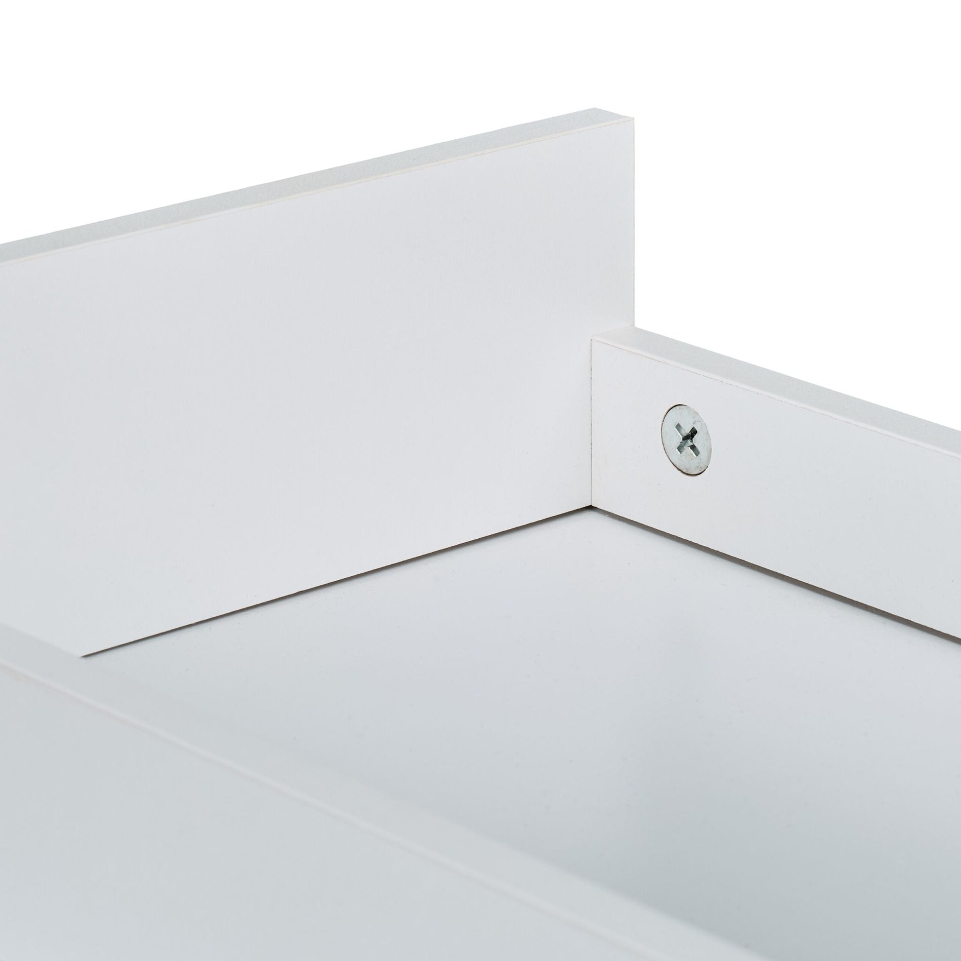 Rollbarer Nischenwagen Weiss-Silber von Relaxdays