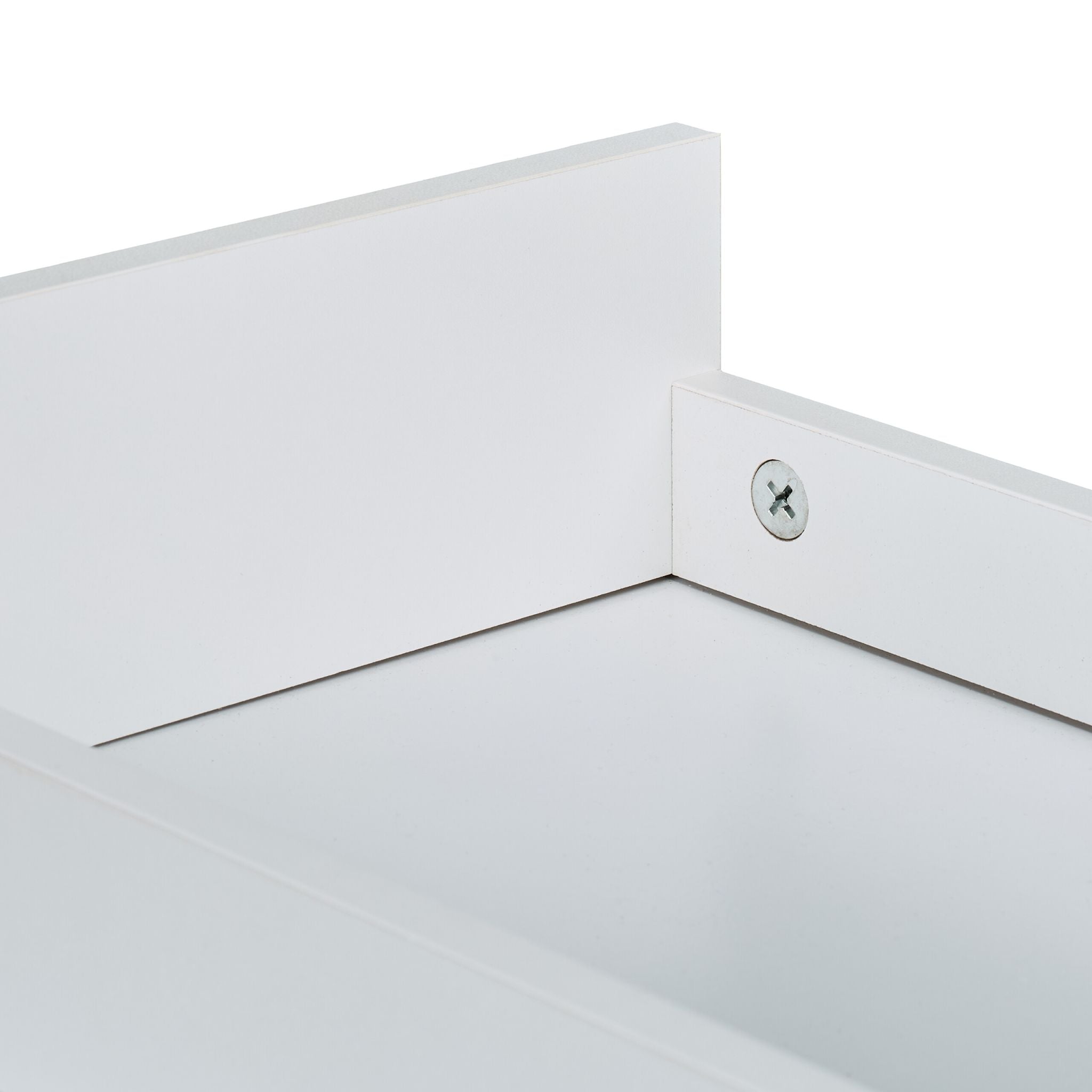 Rollbarer Nischenwagen Weiss-Silber von Relaxdays