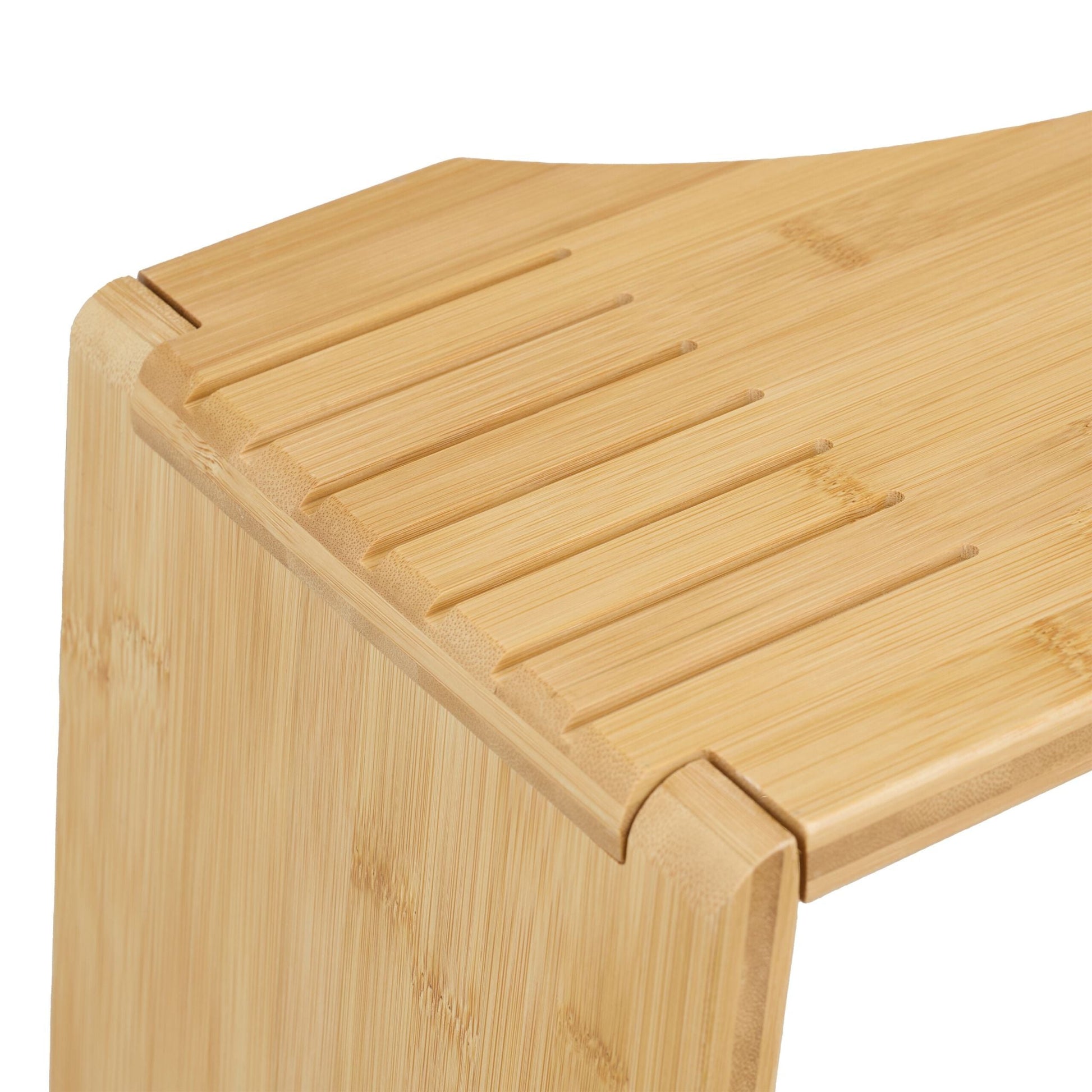 Klappbarer Toilettenhocker Bambus Hellbraun von Relaxdays