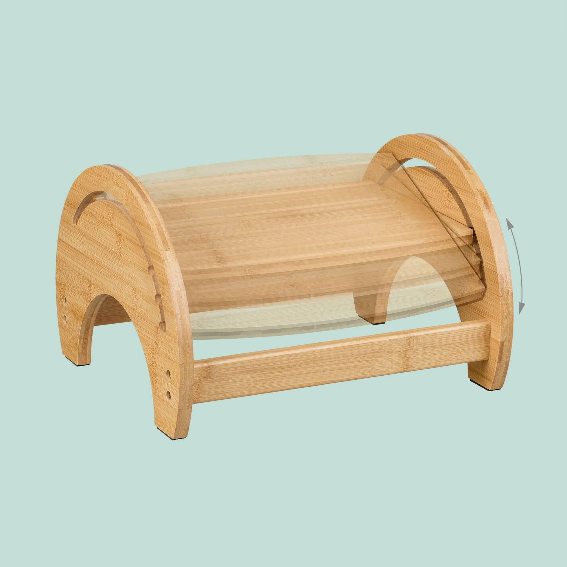 Verstellbarer Toilettenhocker Bambus Hellbraun von Relaxdays