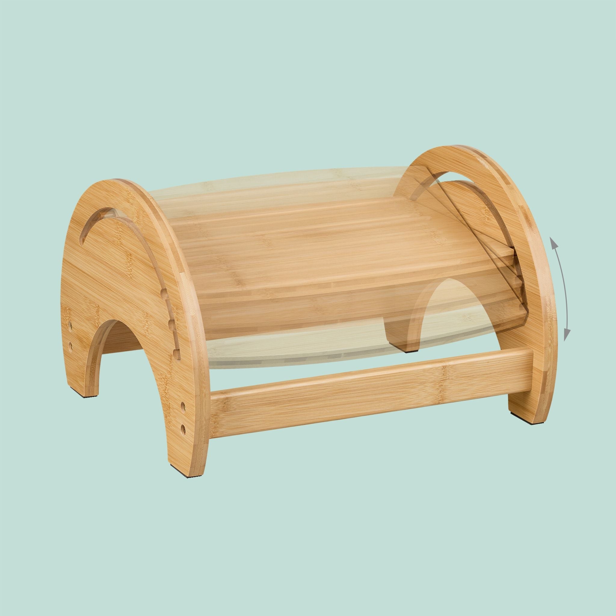 Verstellbarer Toilettenhocker Bambus Hellbraun von Relaxdays