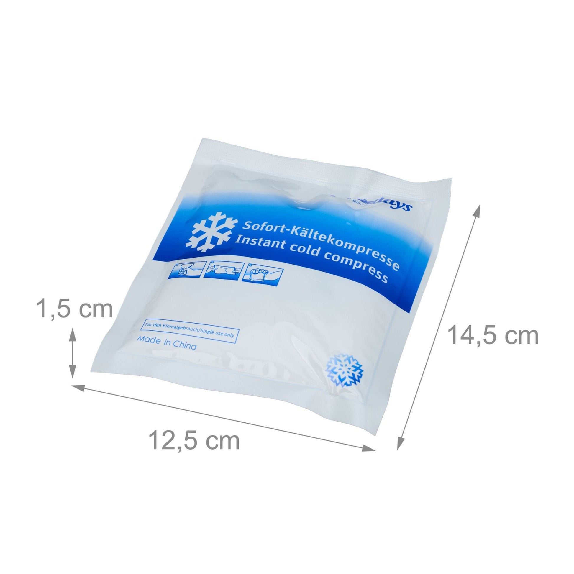 Kühlpack zum Knicken 10er-Set Weiss-Blau von Relaxdays