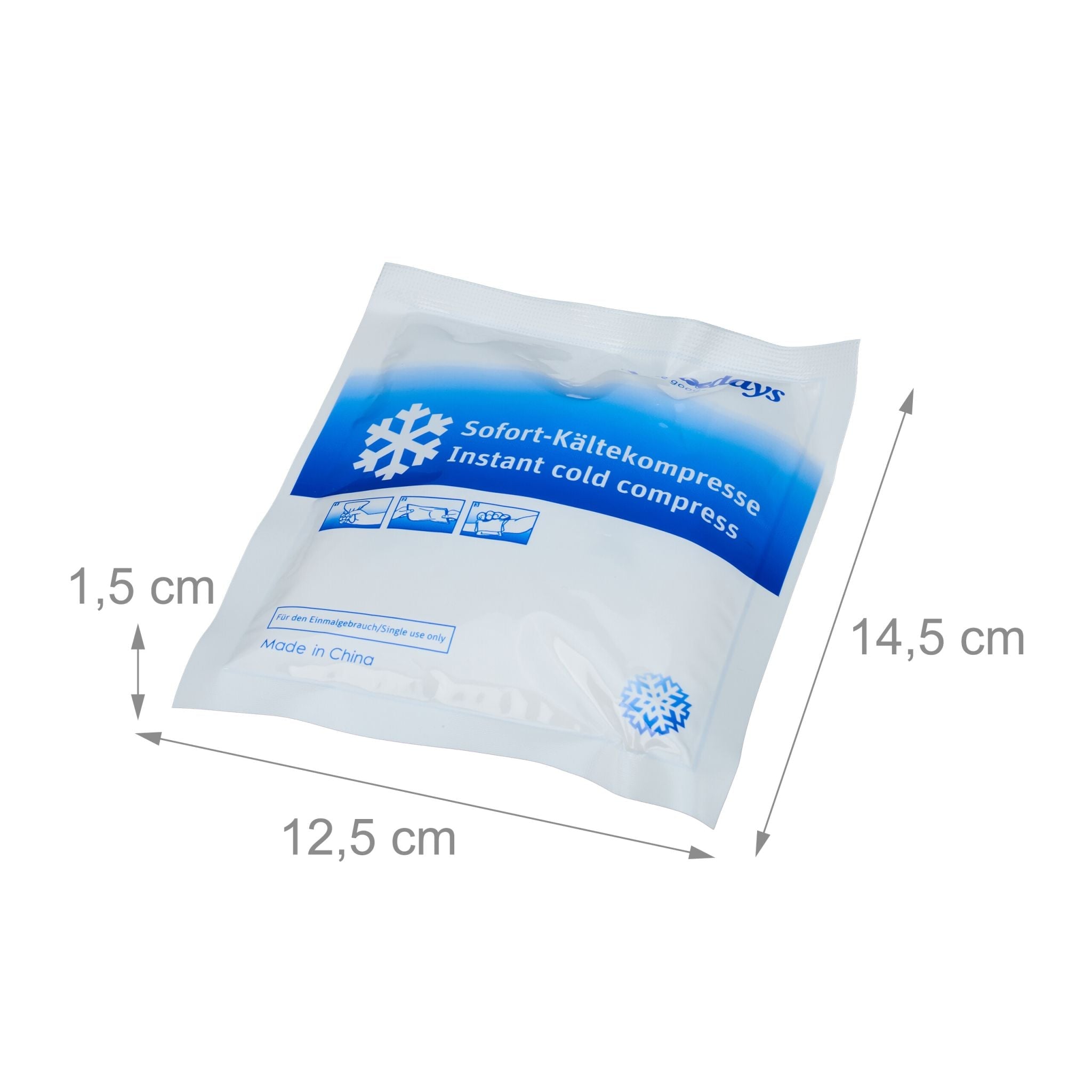 Kühlpack zum Knicken 20er-Set Weiss-Blau von Relaxdays