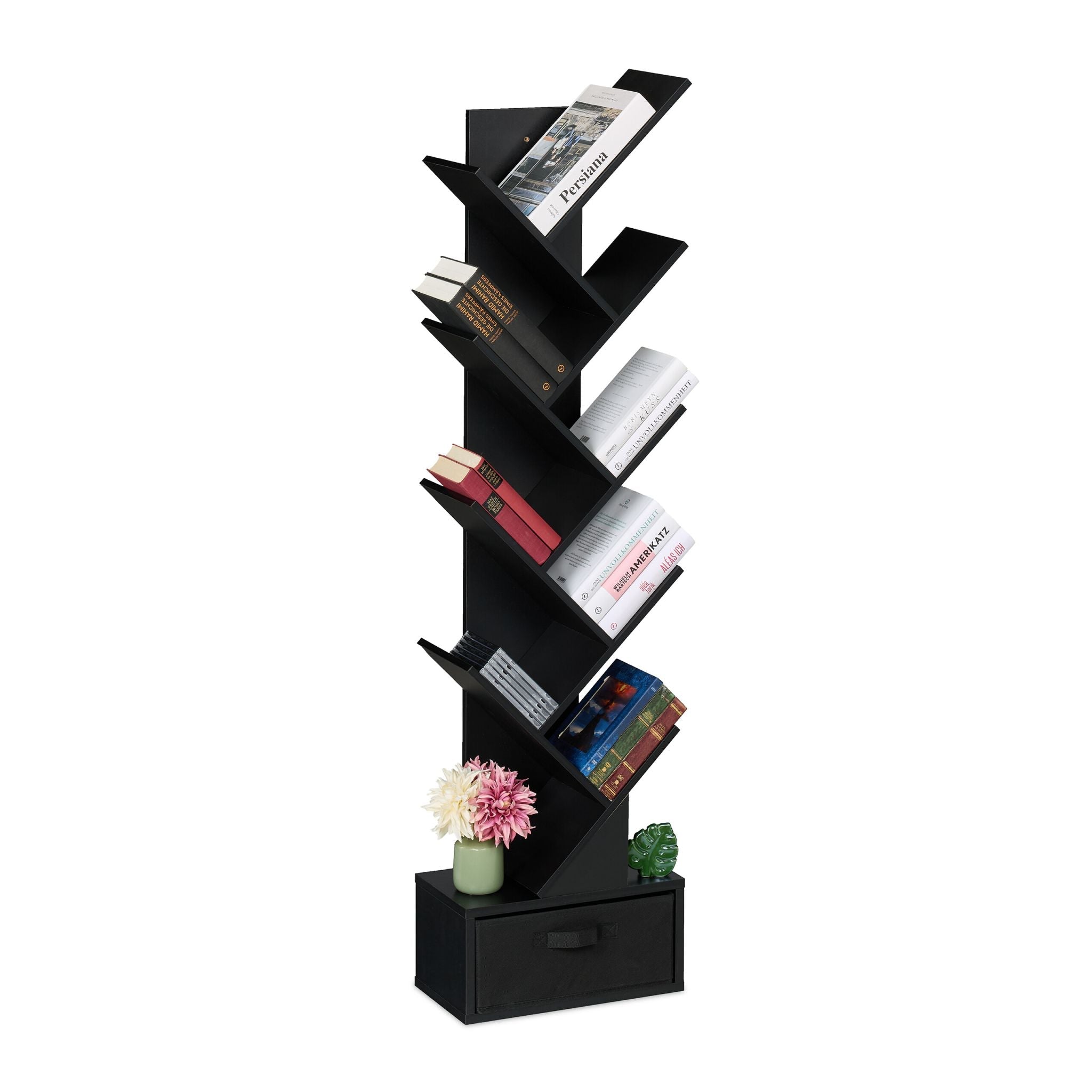 Bücherregal in Baumform Schwarz