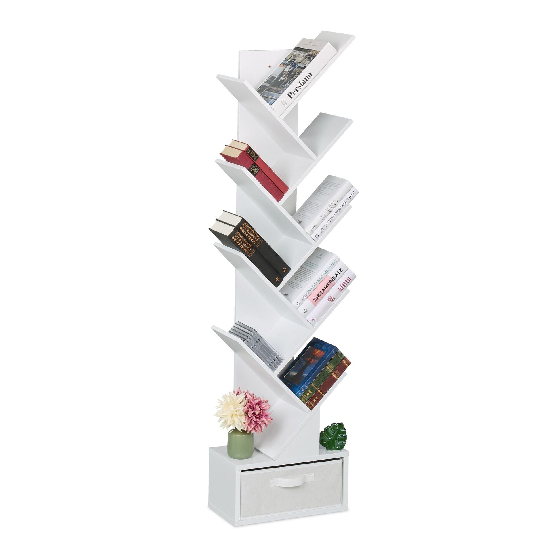 Bücherregal in Baumform Weiss von Relaxdays