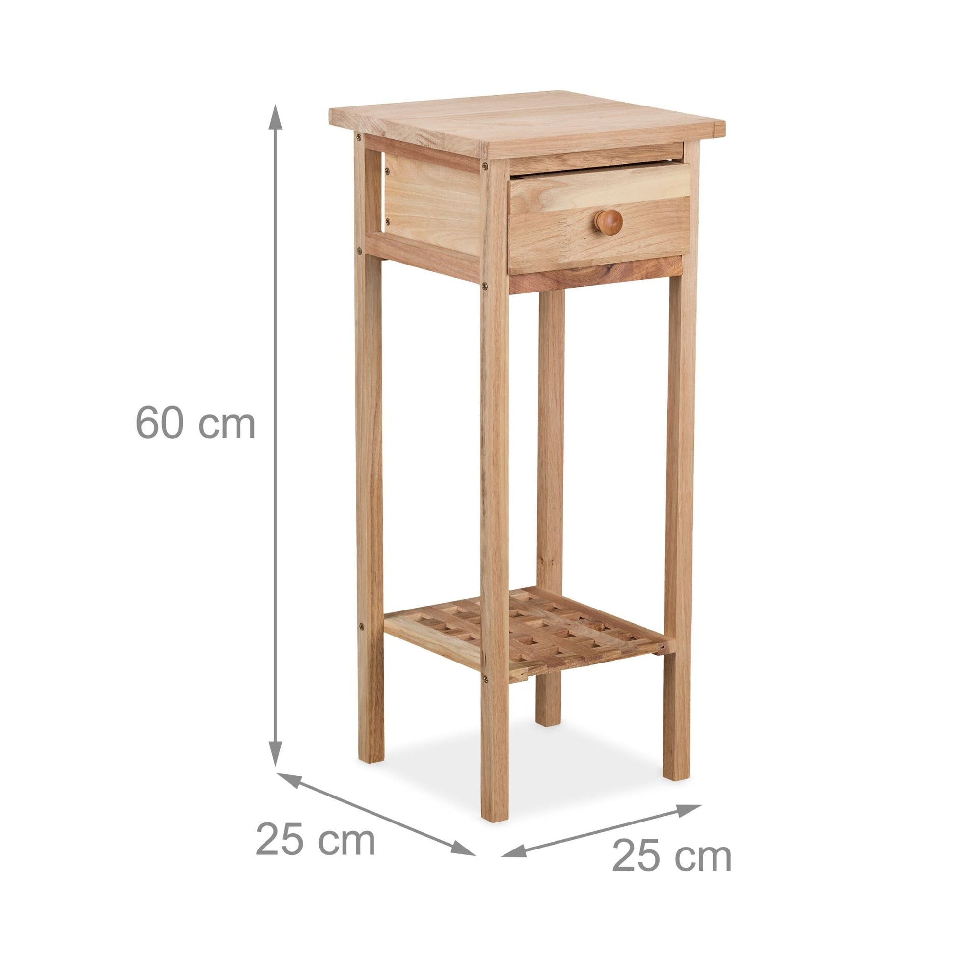 Telefontisch Holz 2er-Set Hellbraun von Relaxdays