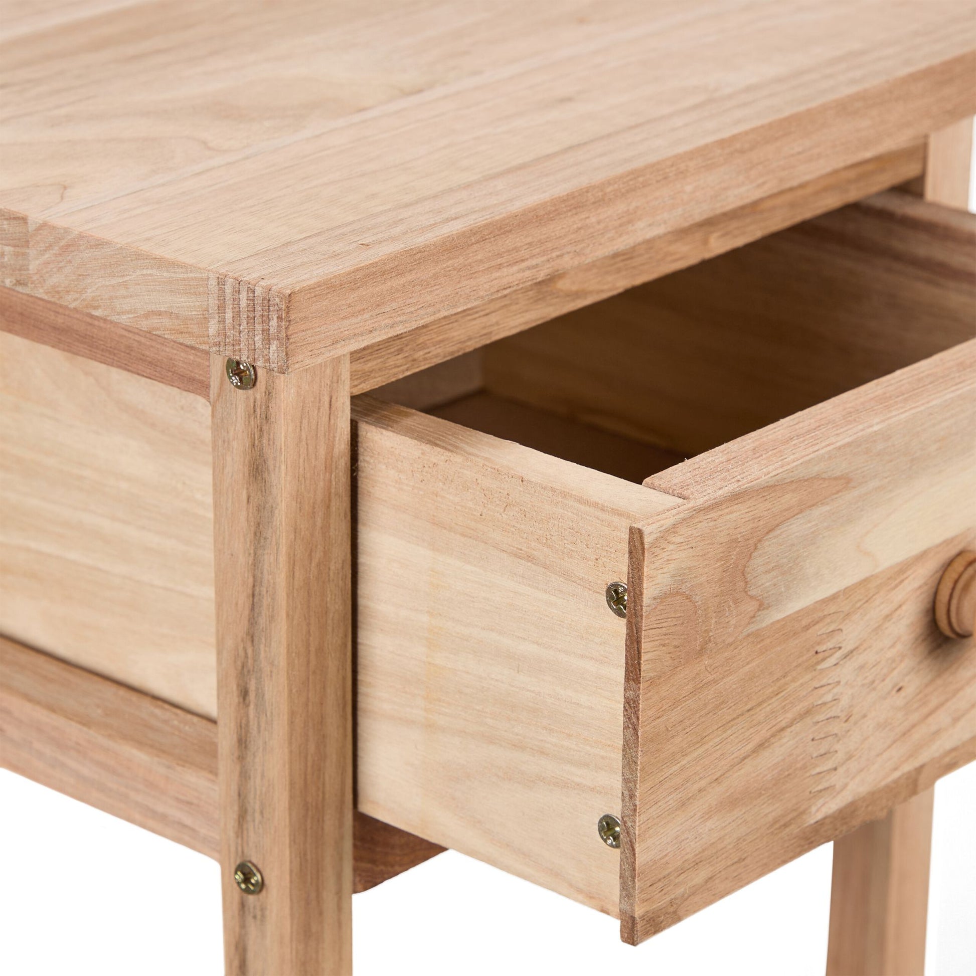 Telefontisch Holz 2er-Set Hellbraun von Relaxdays
