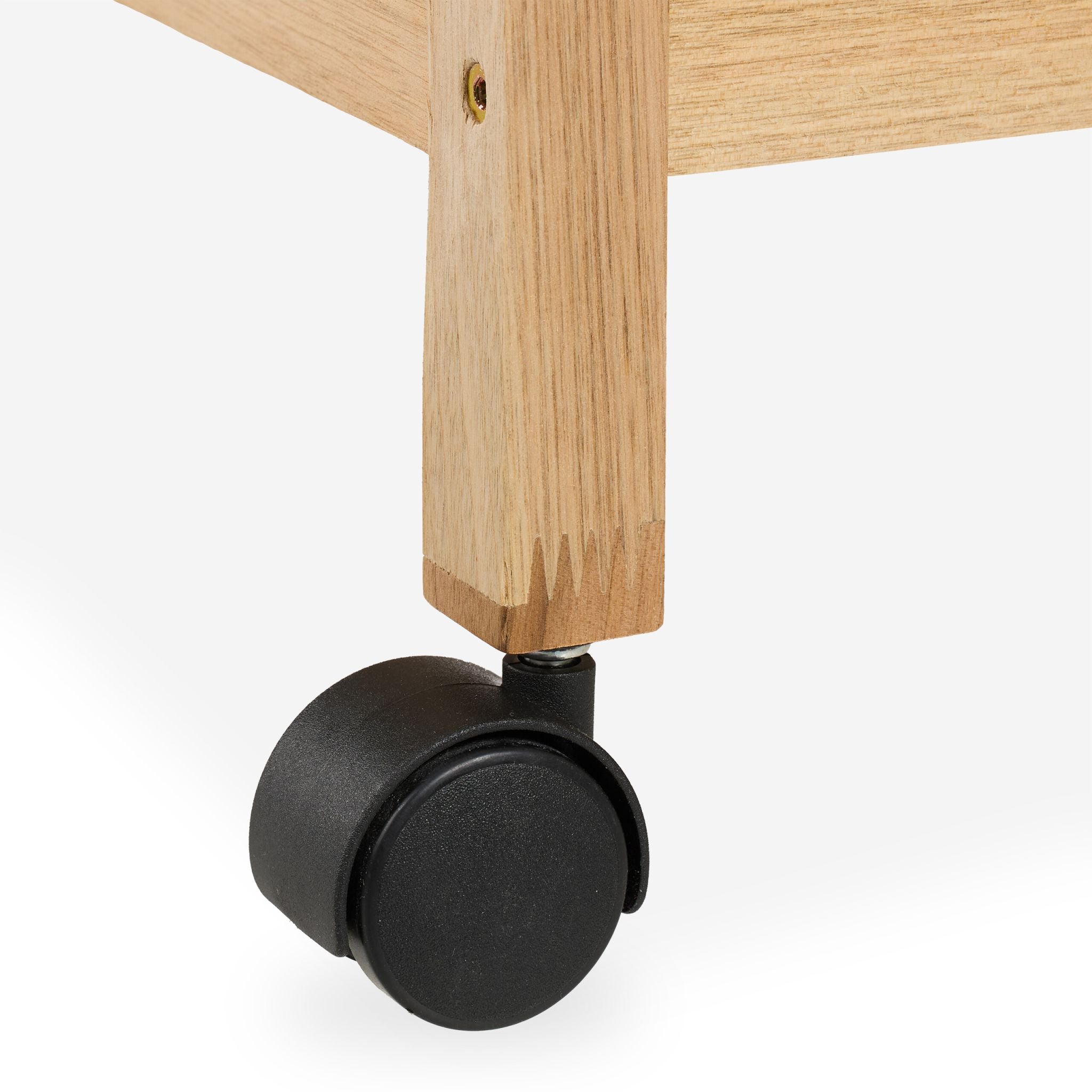 Badregal Holz mit Rollen Hellbraun-Schwarz von Relaxdays