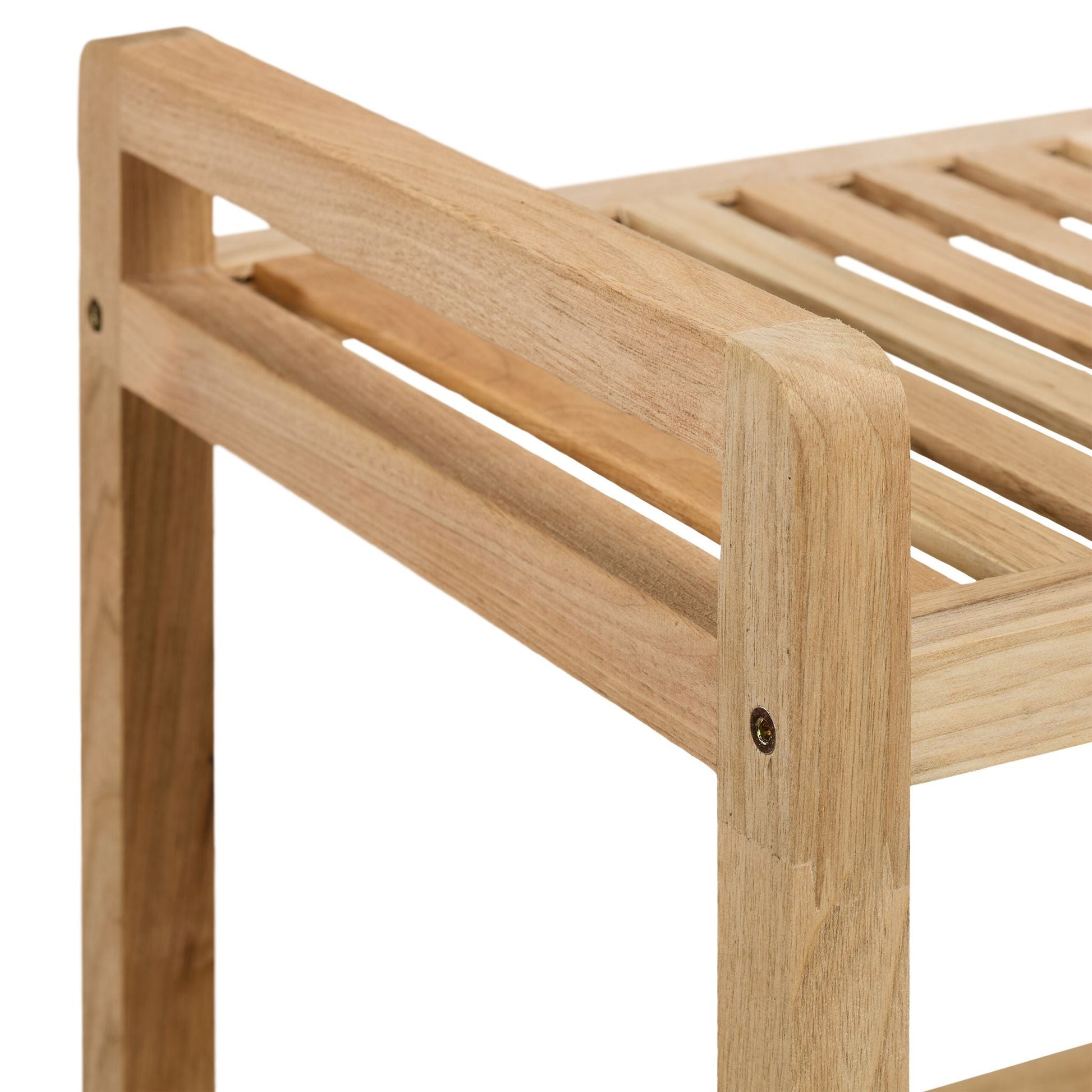 Badregal Holz mit Rollen Hellbraun-Schwarz von Relaxdays