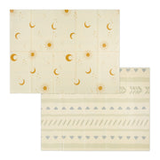 Faltbare Spielmatte mit Motiv Creme-Gelb-Grau von Relaxdays