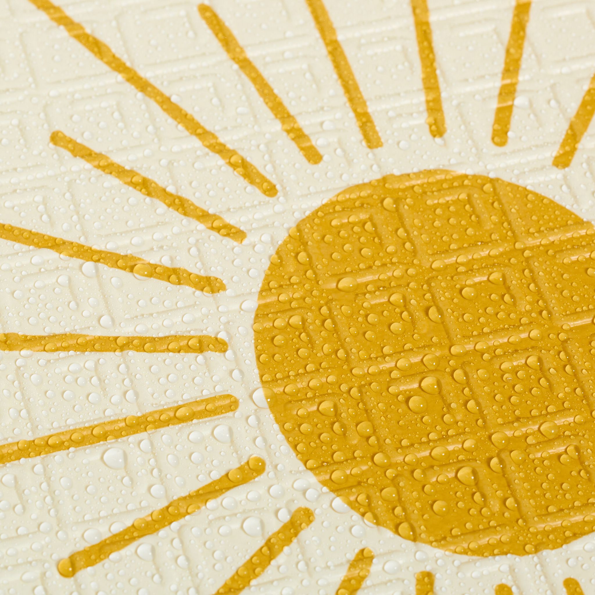 Faltbare Spielmatte mit Motiv Creme-Gelb-Grau von Relaxdays