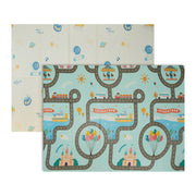 Faltbare Spielmatte mit Motiv Blau-Creme-Hellblau von Relaxdays