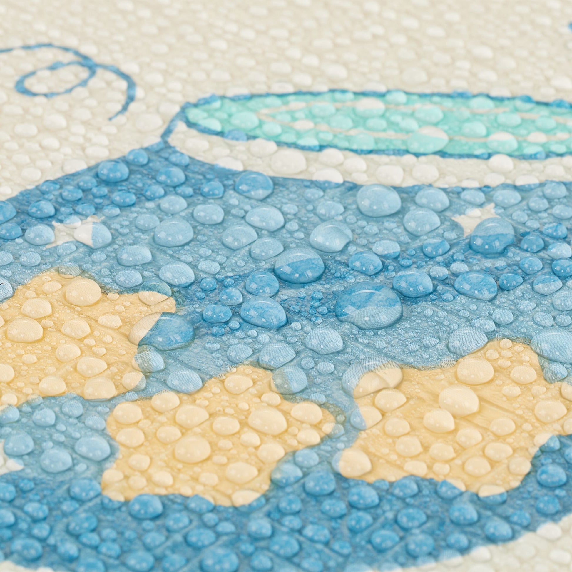 Faltbare Spielmatte mit Motiv Blau-Creme-Hellblau von Relaxdays