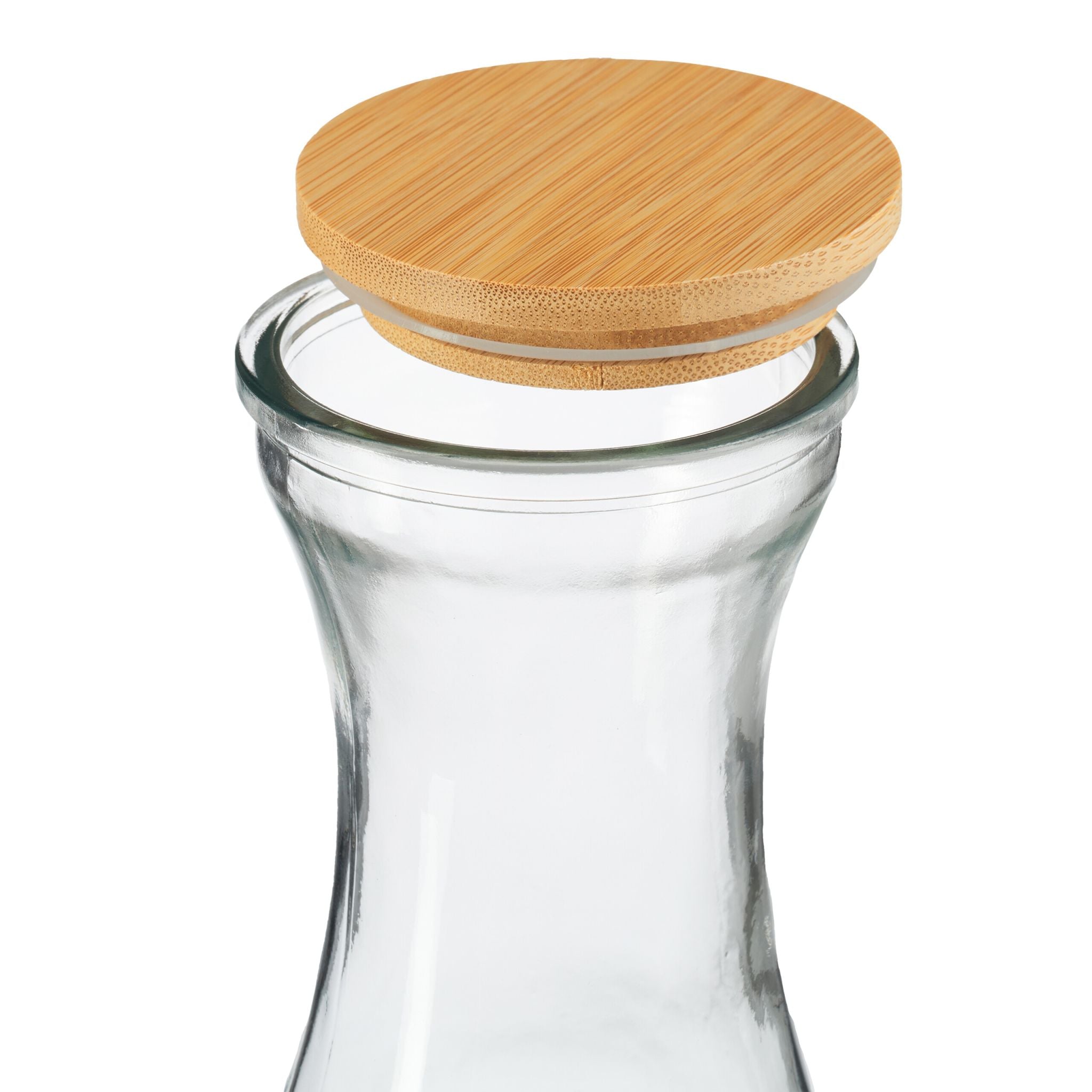 Wasserkaraffe mit Deckel Set Hellbraun-Schwarz-Transparent von Relaxdays