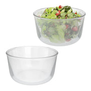 Salatschüssel Glas 2er-Set Transparent von Relaxdays