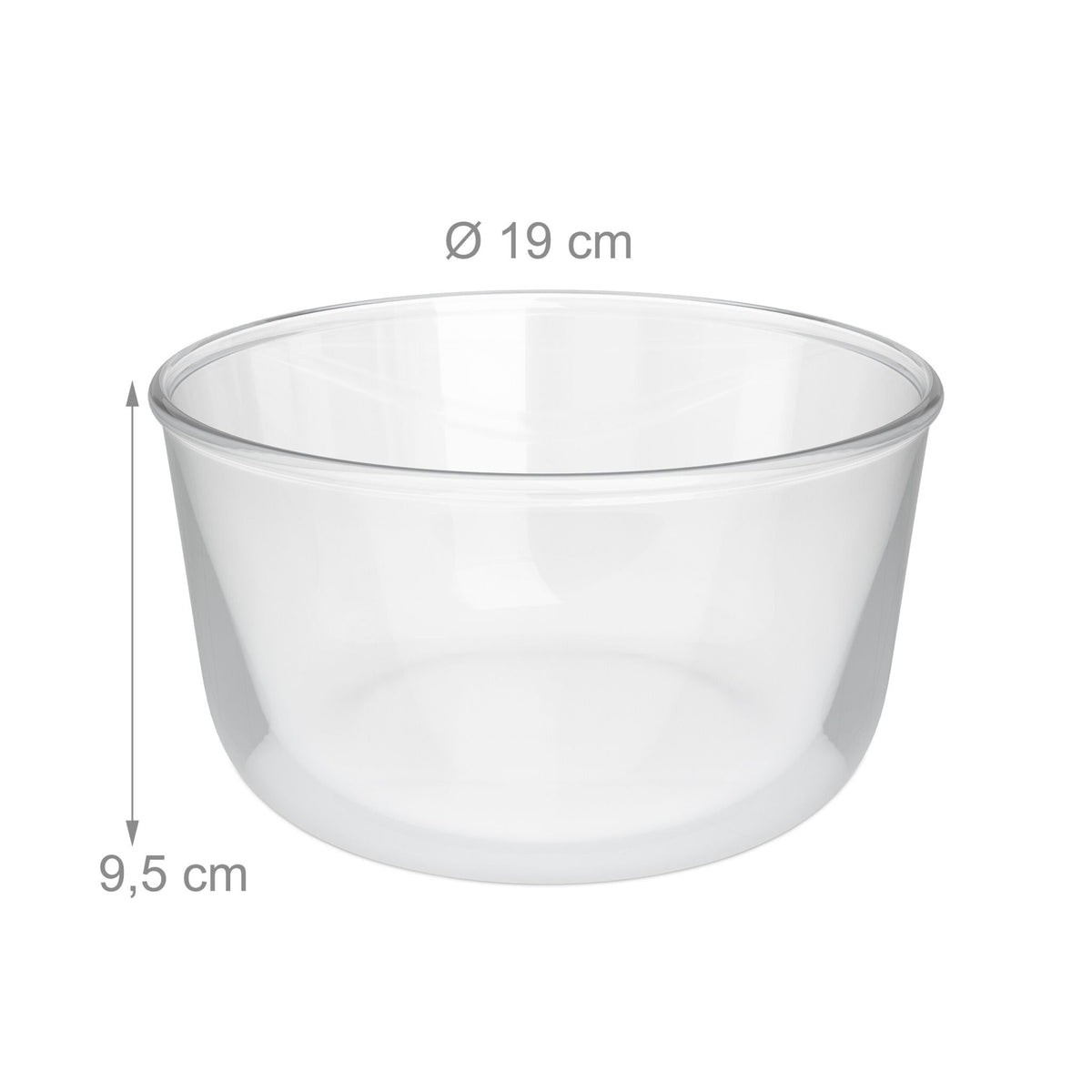 Salatschüssel Glas 2er-Set Transparent von Relaxdays