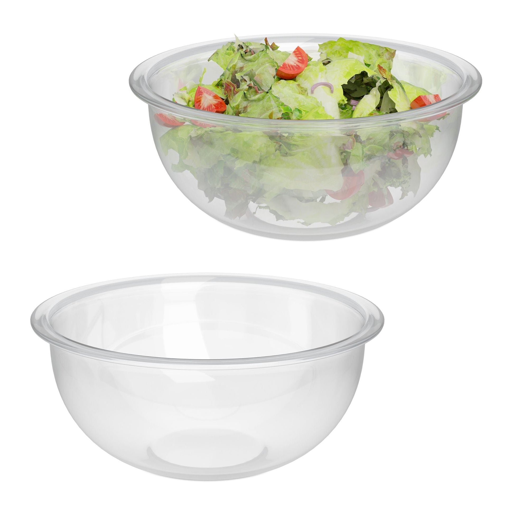 Salatschüssel Glas 2er-Set Transparent von Relaxdays