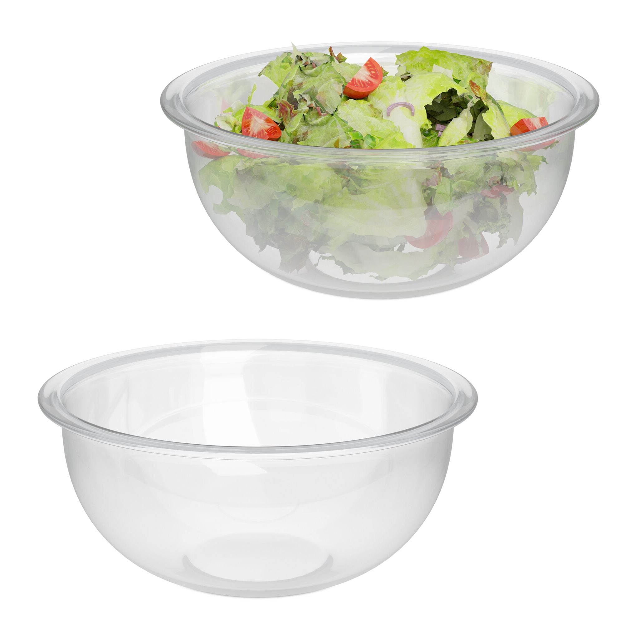 Salatschüssel Glas 2er-Set Transparent von Relaxdays