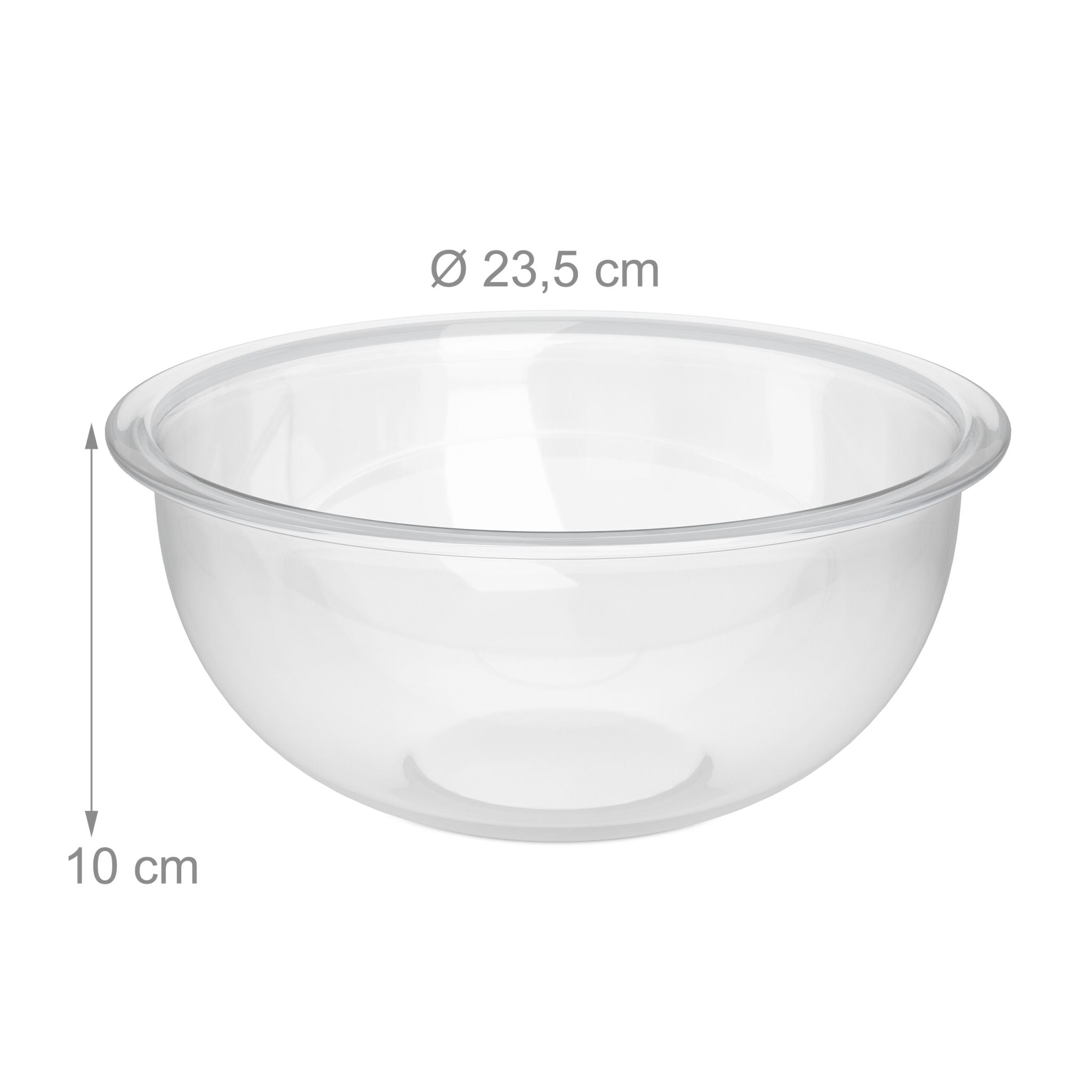 Salatschüssel Glas 2er-Set Transparent von Relaxdays