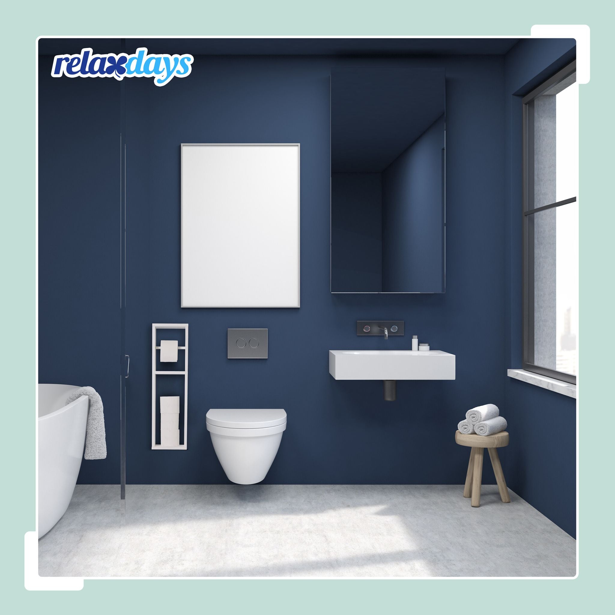 Toilettenpapierhalter in Weiss Weiss von Relaxdays