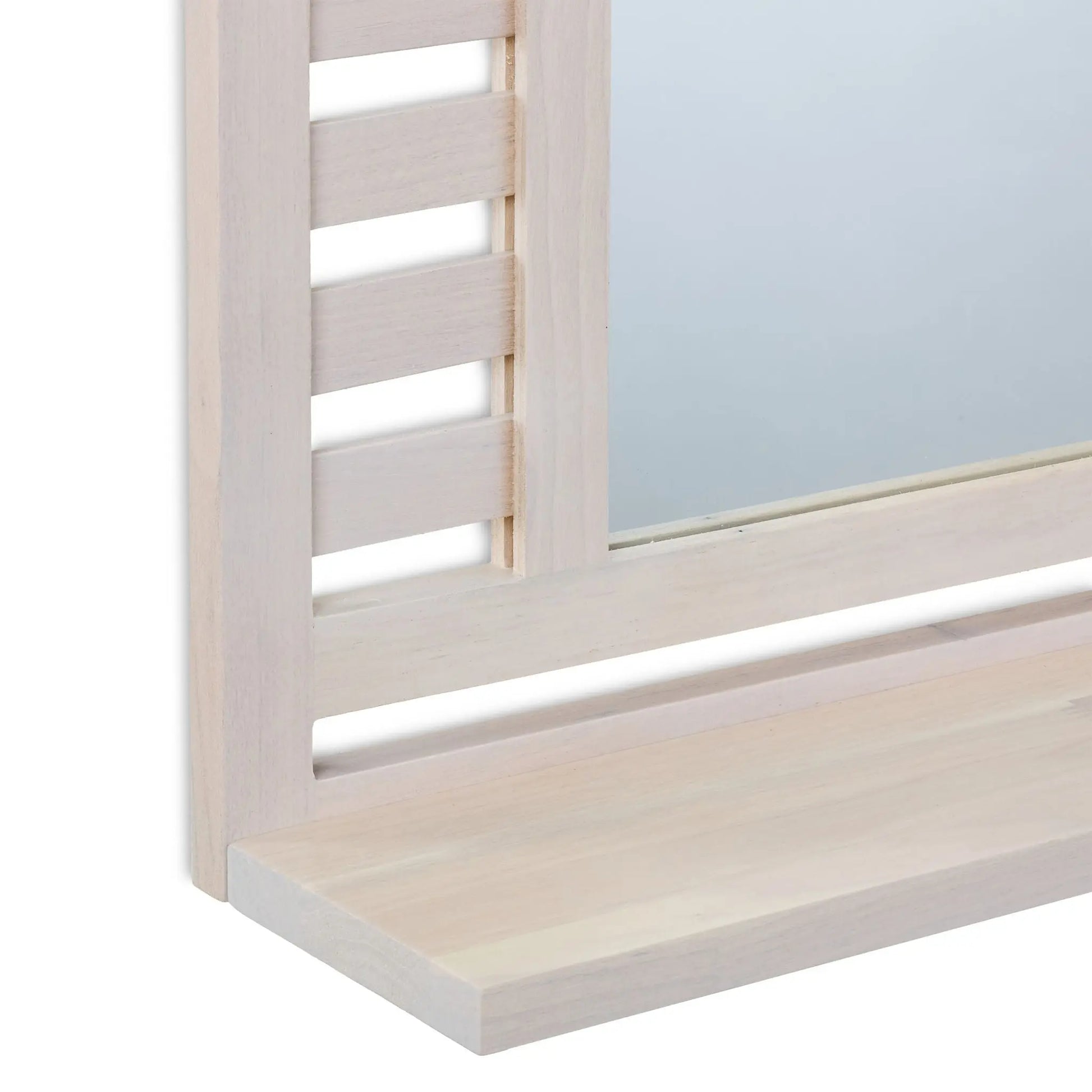 Badspiegel mit Ablage in Vintage-Weiss Weiss von Relaxdays