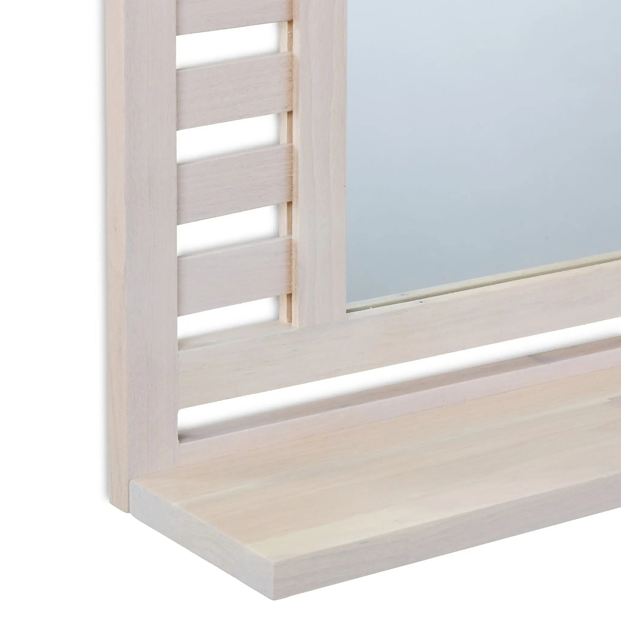 Badspiegel mit Ablage in Vintage-Weiss Weiss von Relaxdays