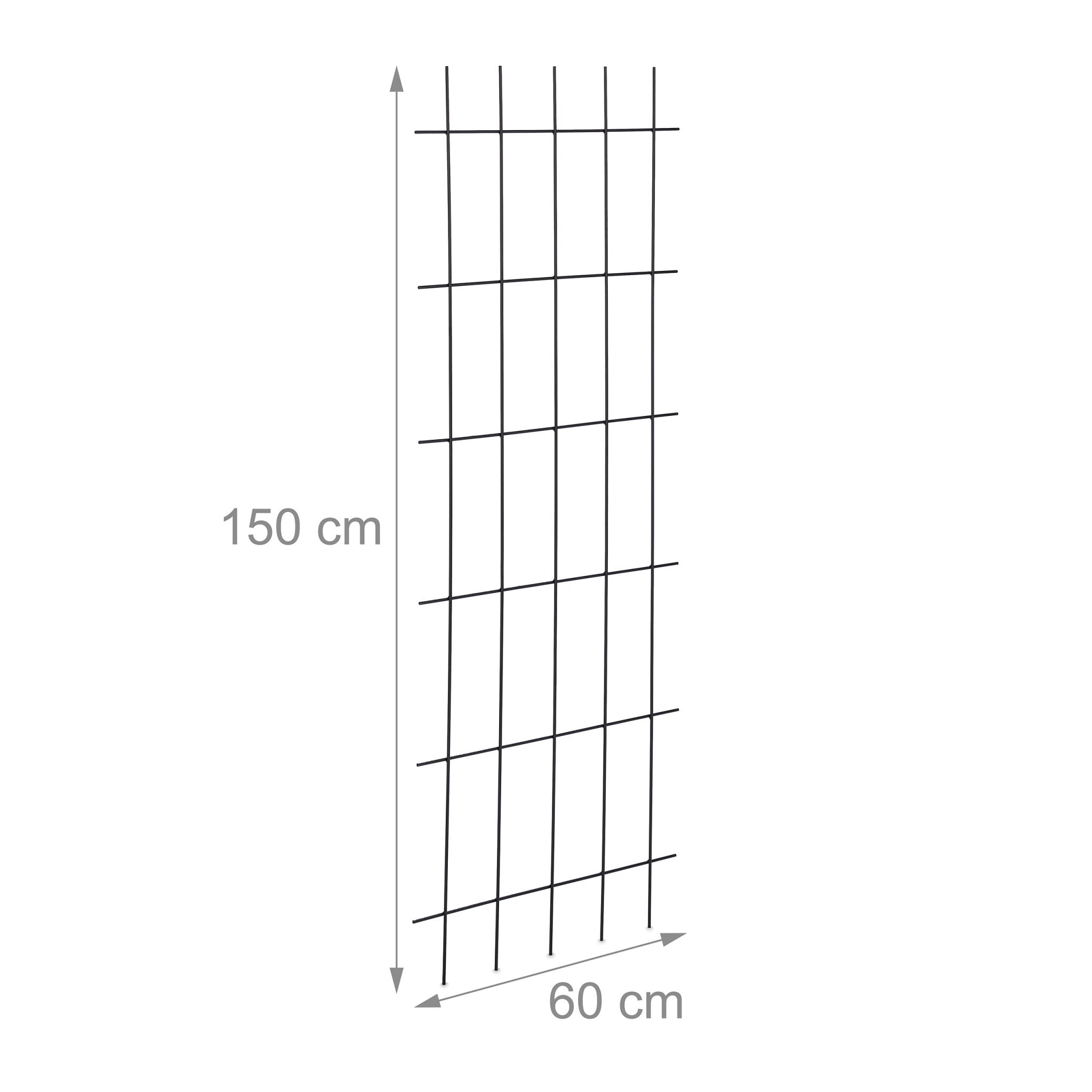 Rankgitter Metall 150cm Schwarz von Relaxdays