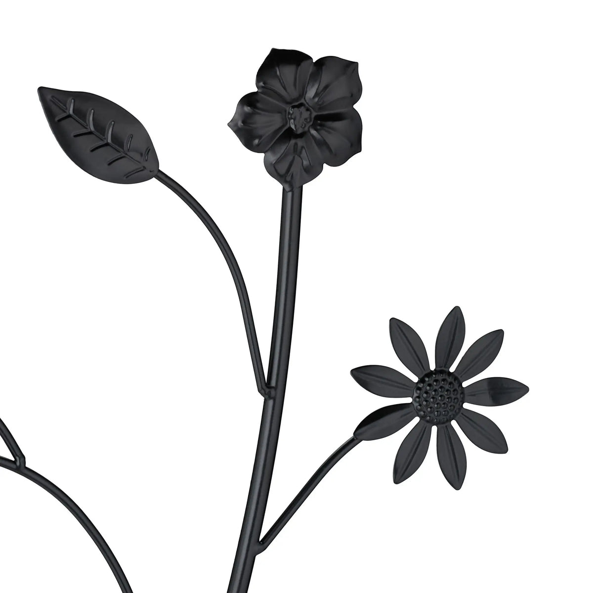 Rankhilfe Blumendesign Schwarz von Relaxdays
