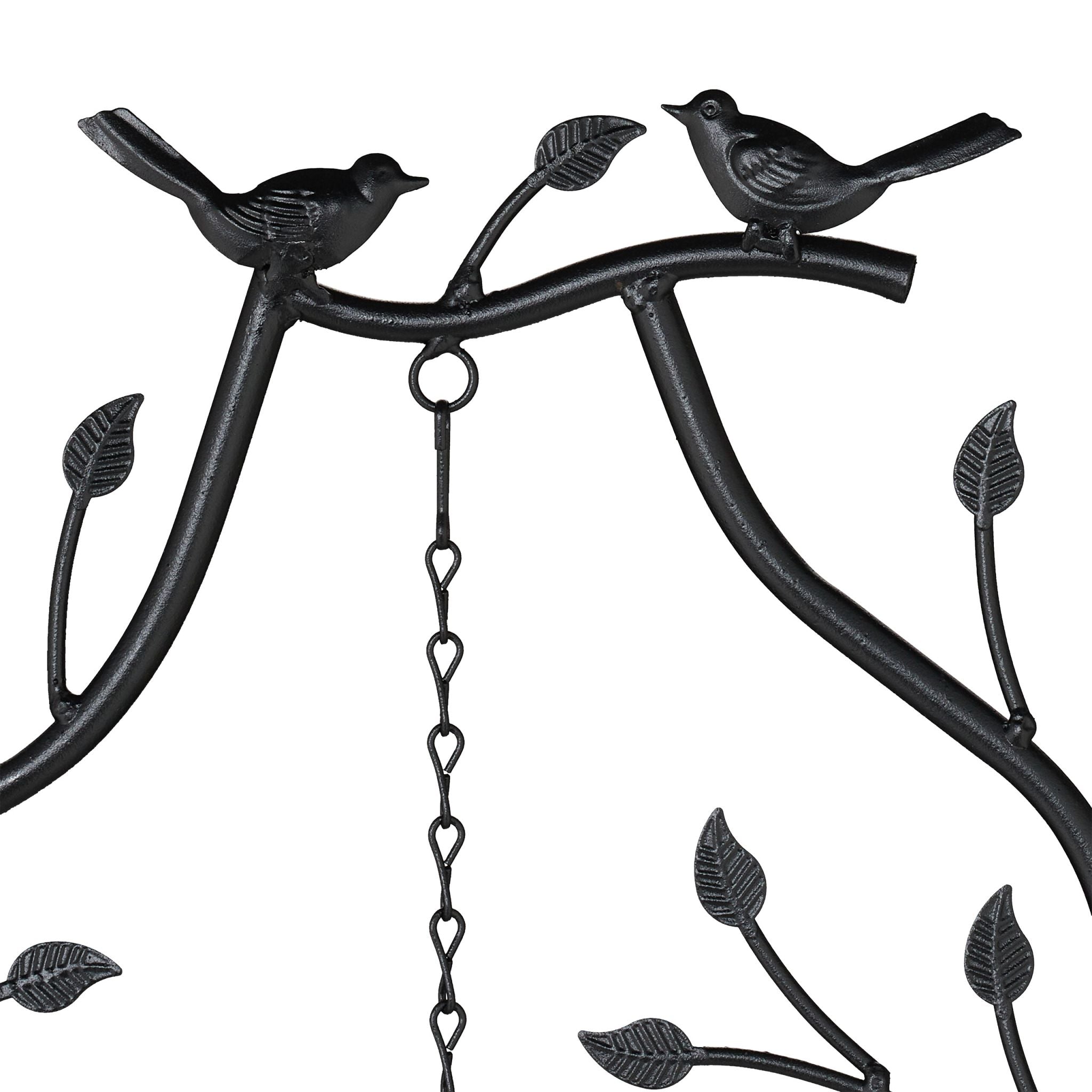 Rankgitter Metall mit Glocke Schwarz von Relaxdays