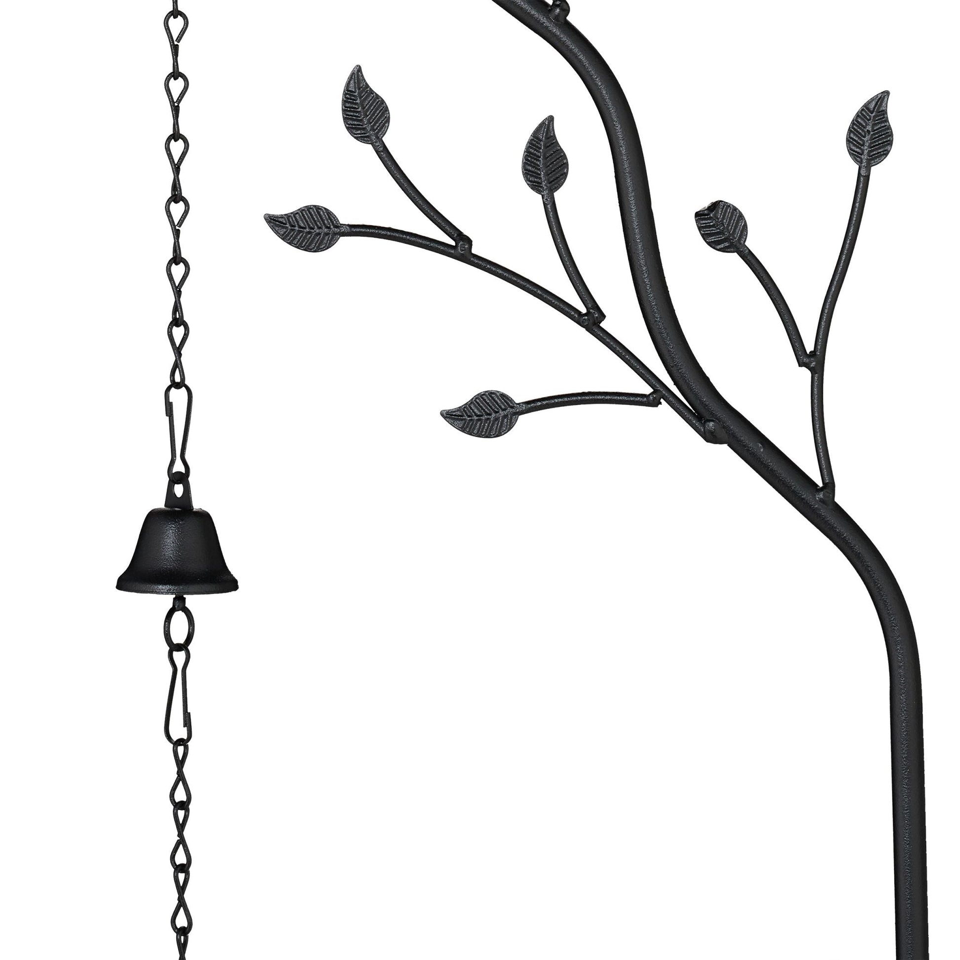 Rankgitter Metall mit Glocke Schwarz von Relaxdays