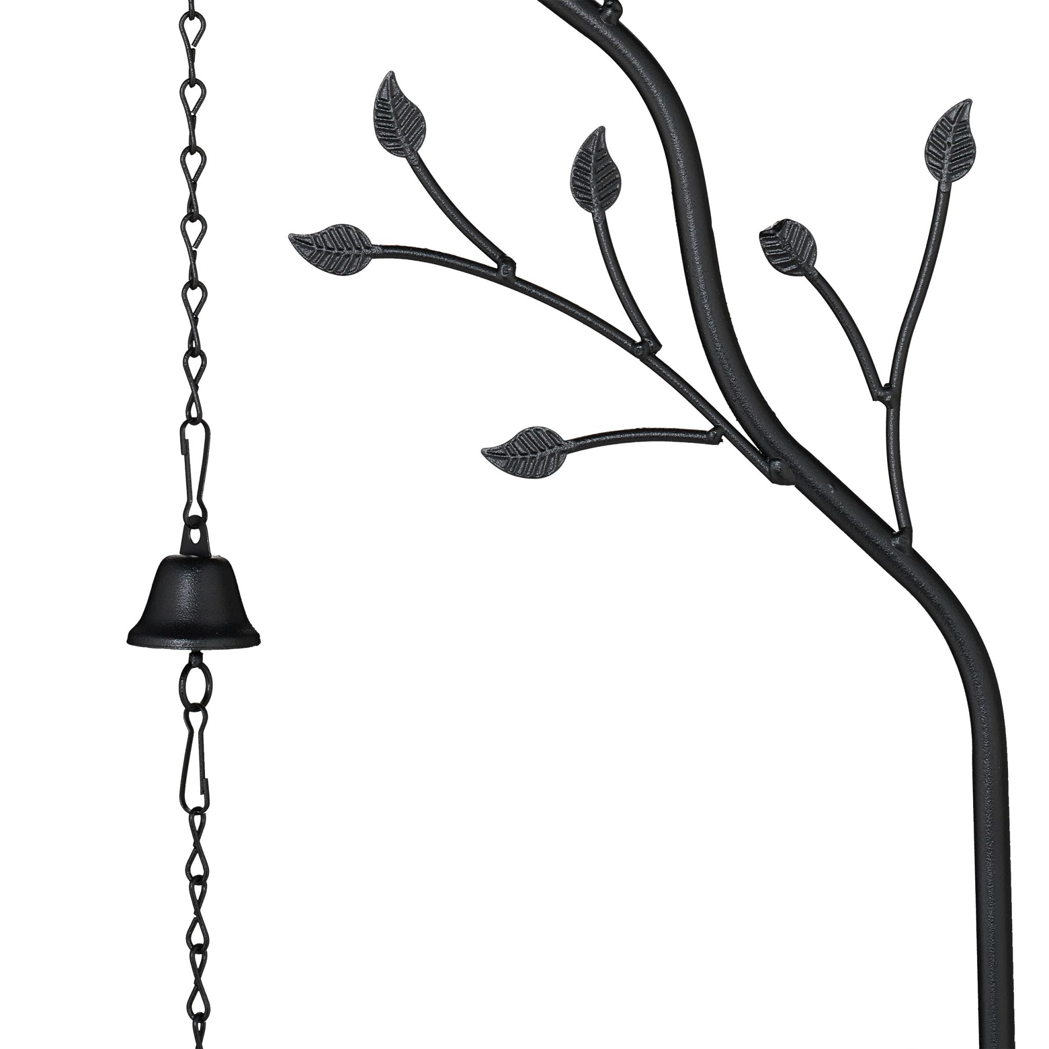 Rankgitter Metall mit Glocke Schwarz von Relaxdays