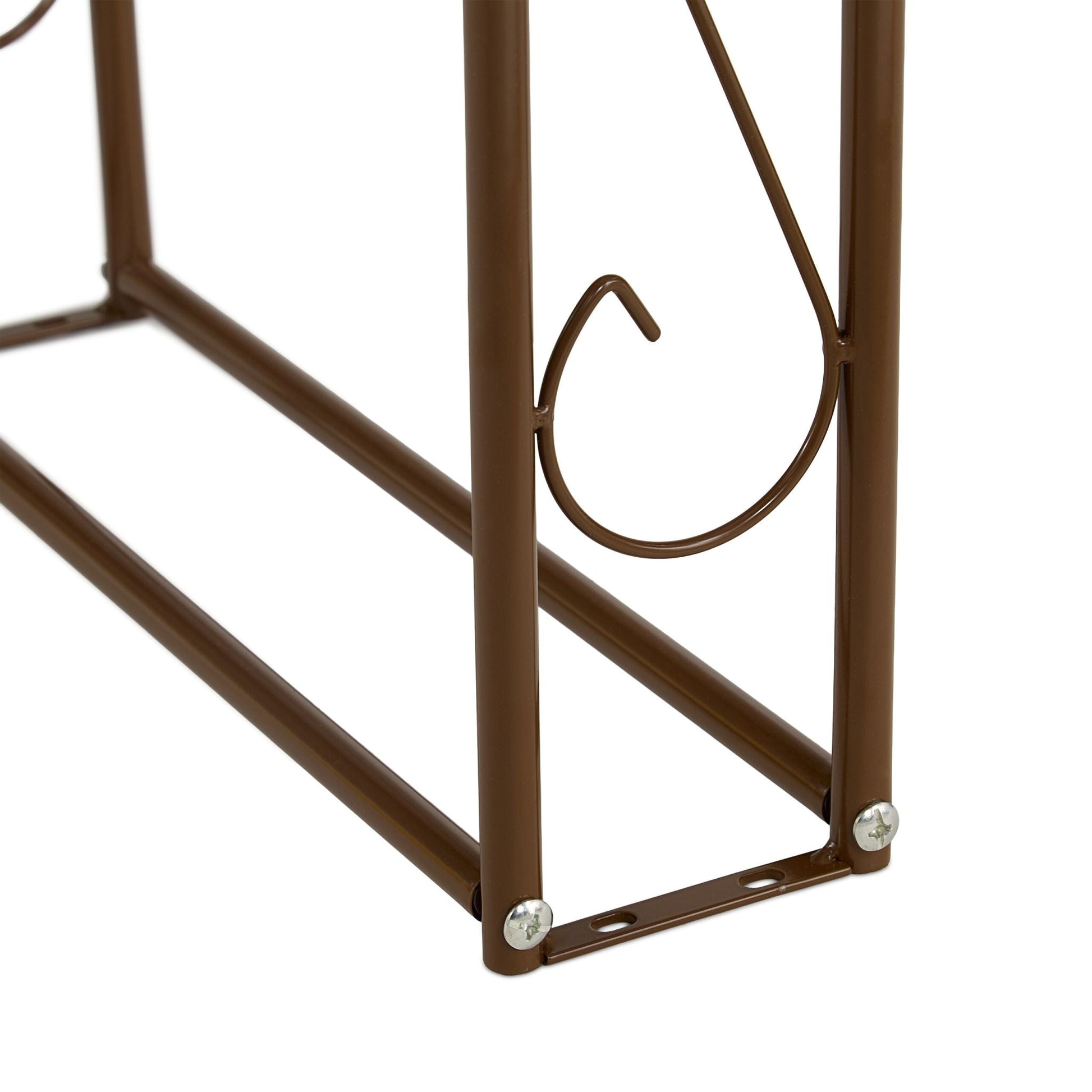 Rosenbogen Metall mit Spitzen Braun von Relaxdays