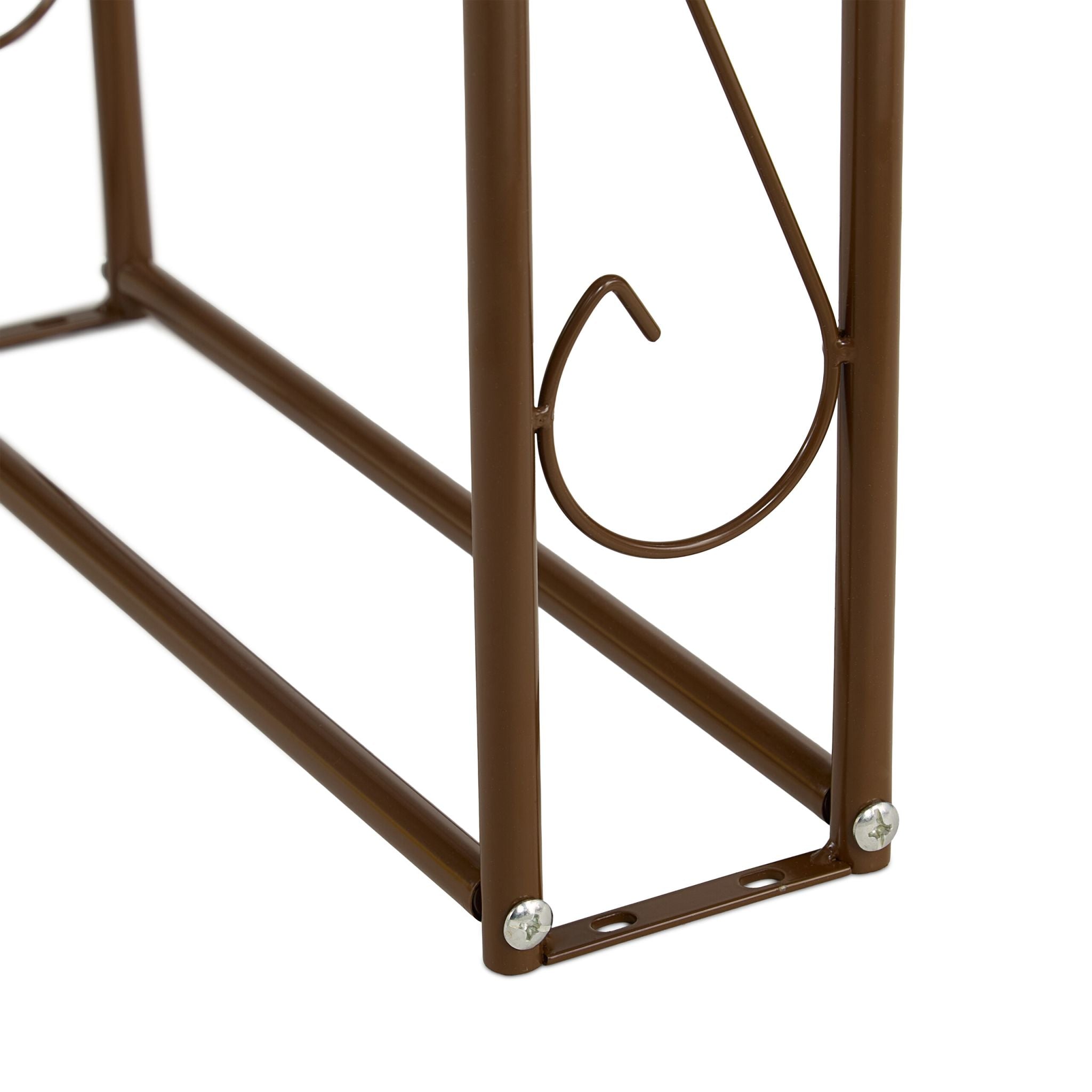Rosenbogen Metall mit Spitzen Braun von Relaxdays