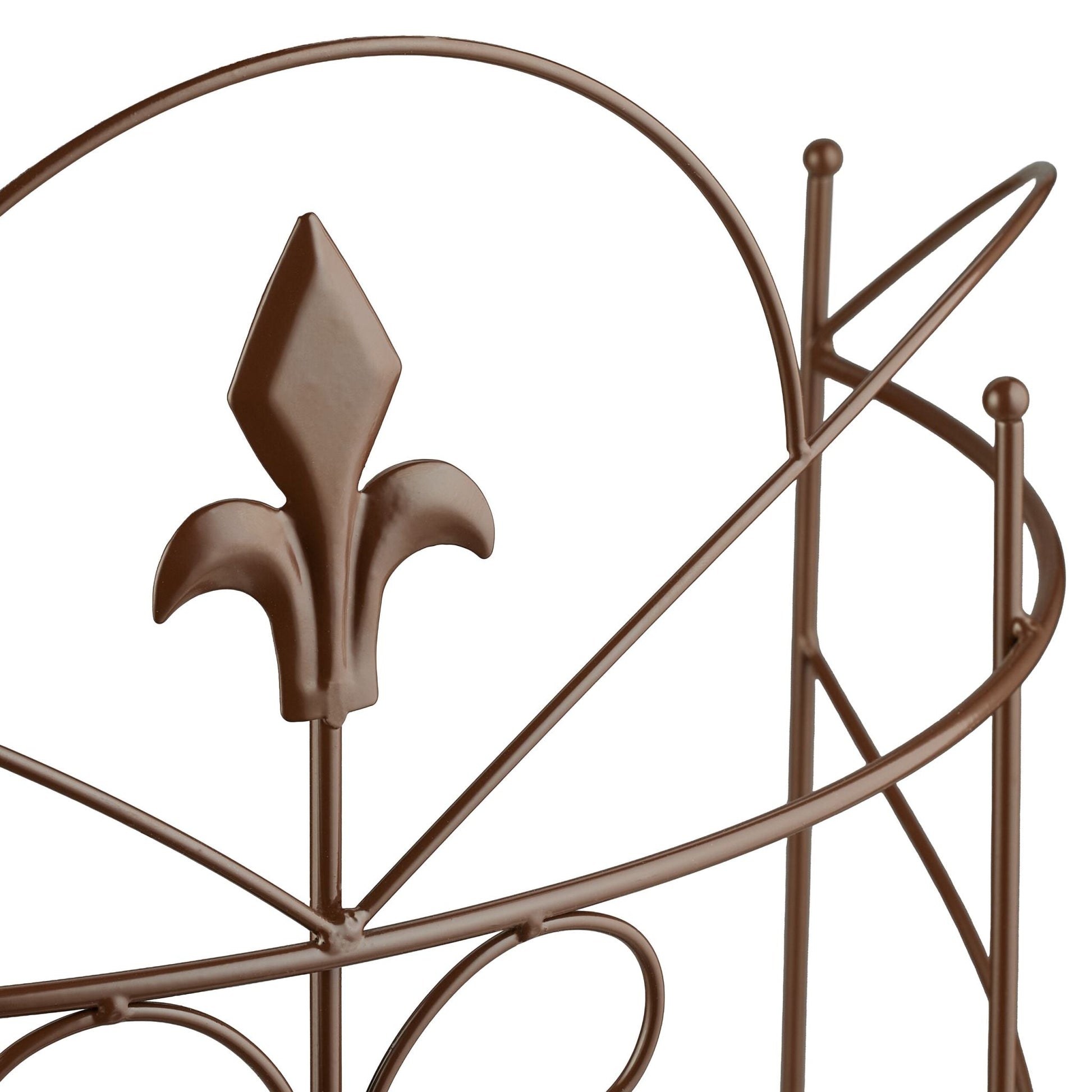 Staudenhalter Fleur-de-Lis 2-tlg. Braun von Relaxdays