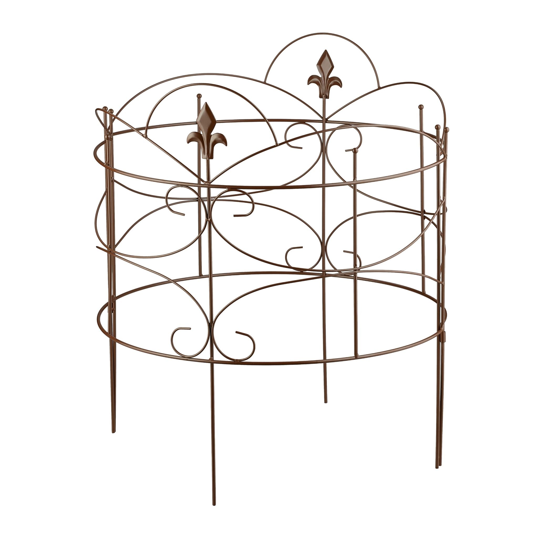 Staudenhalter Fleur-de-Lis 2-tlg. Braun von Relaxdays