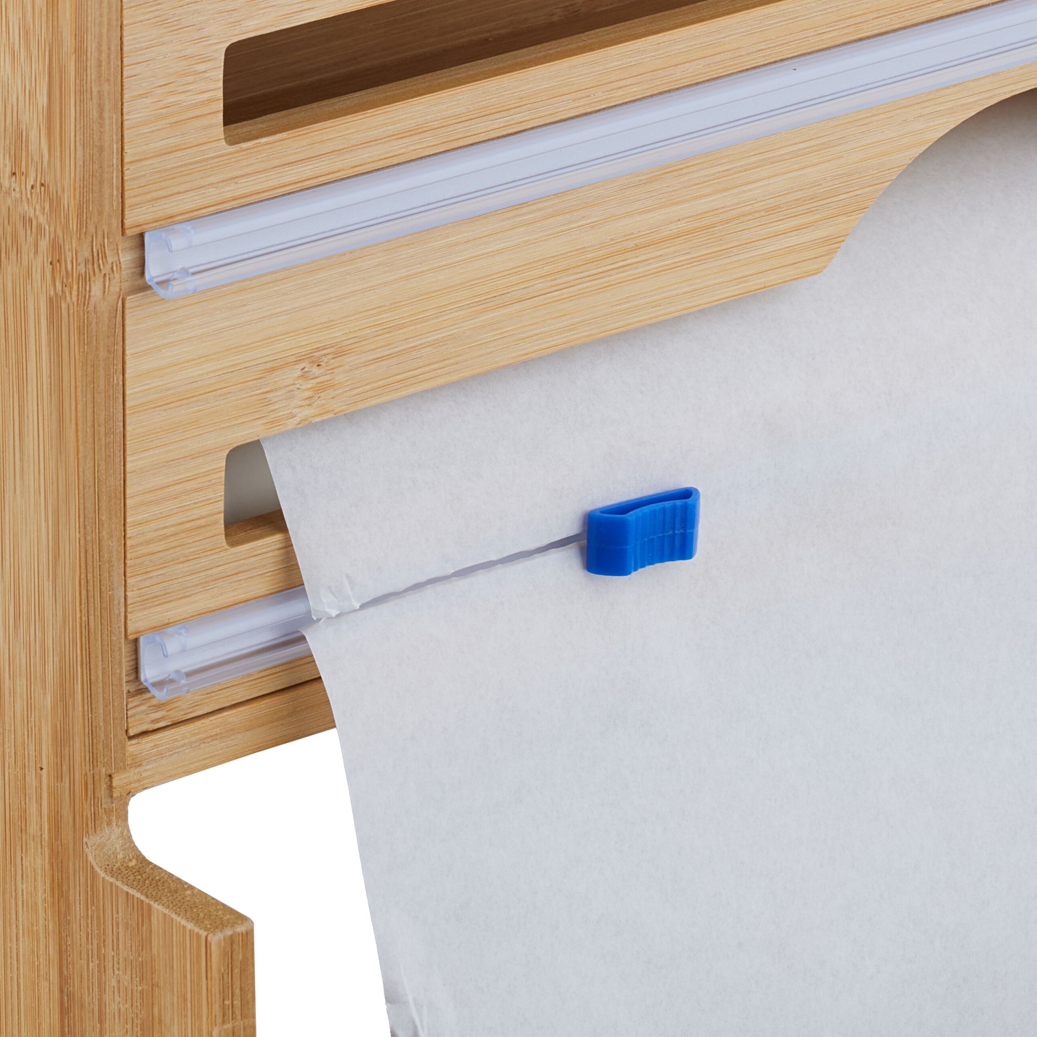 Wandrollenhalter Küche Blau-Hellbraun von Relaxdays