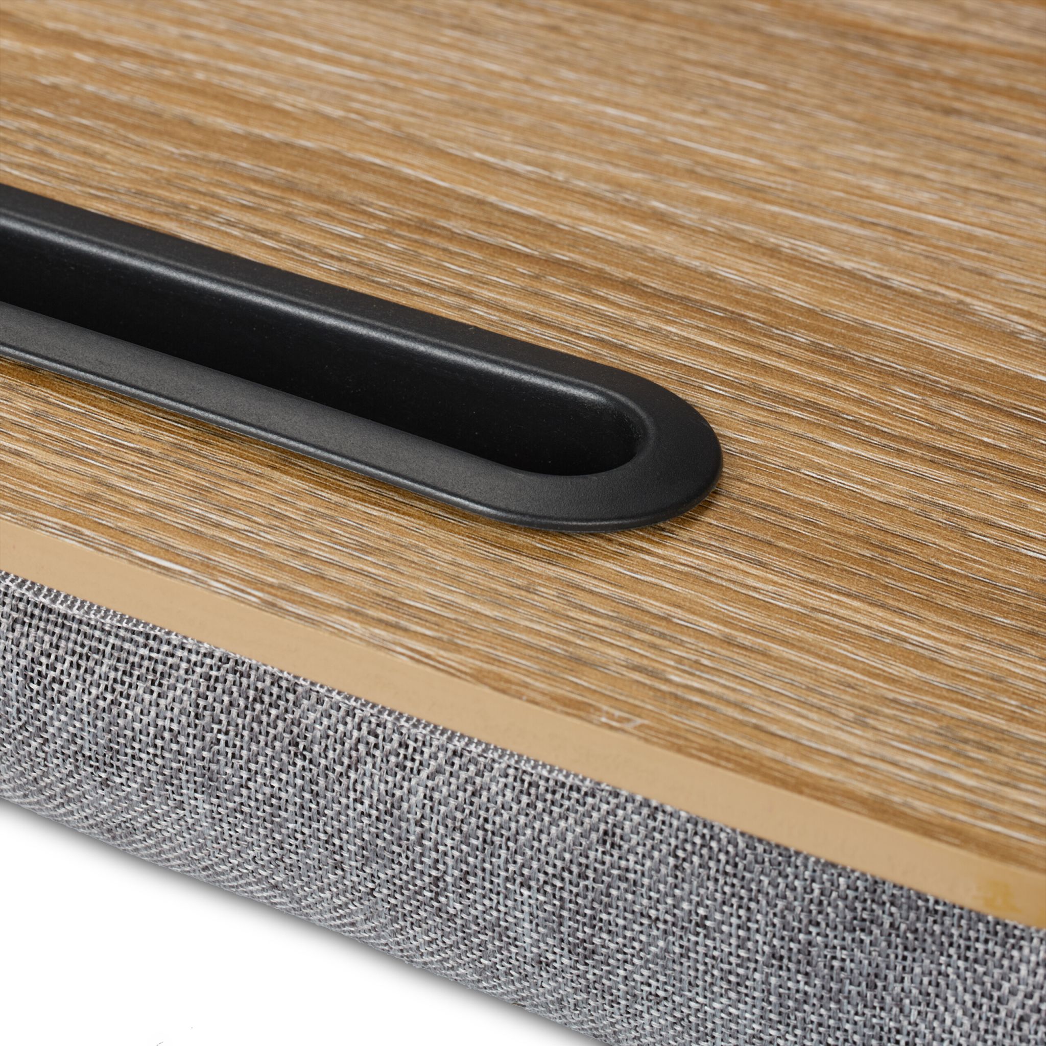 Laptopkissen mit Handyhalter Hellbraun-Schwarz-Grau von Relaxdays