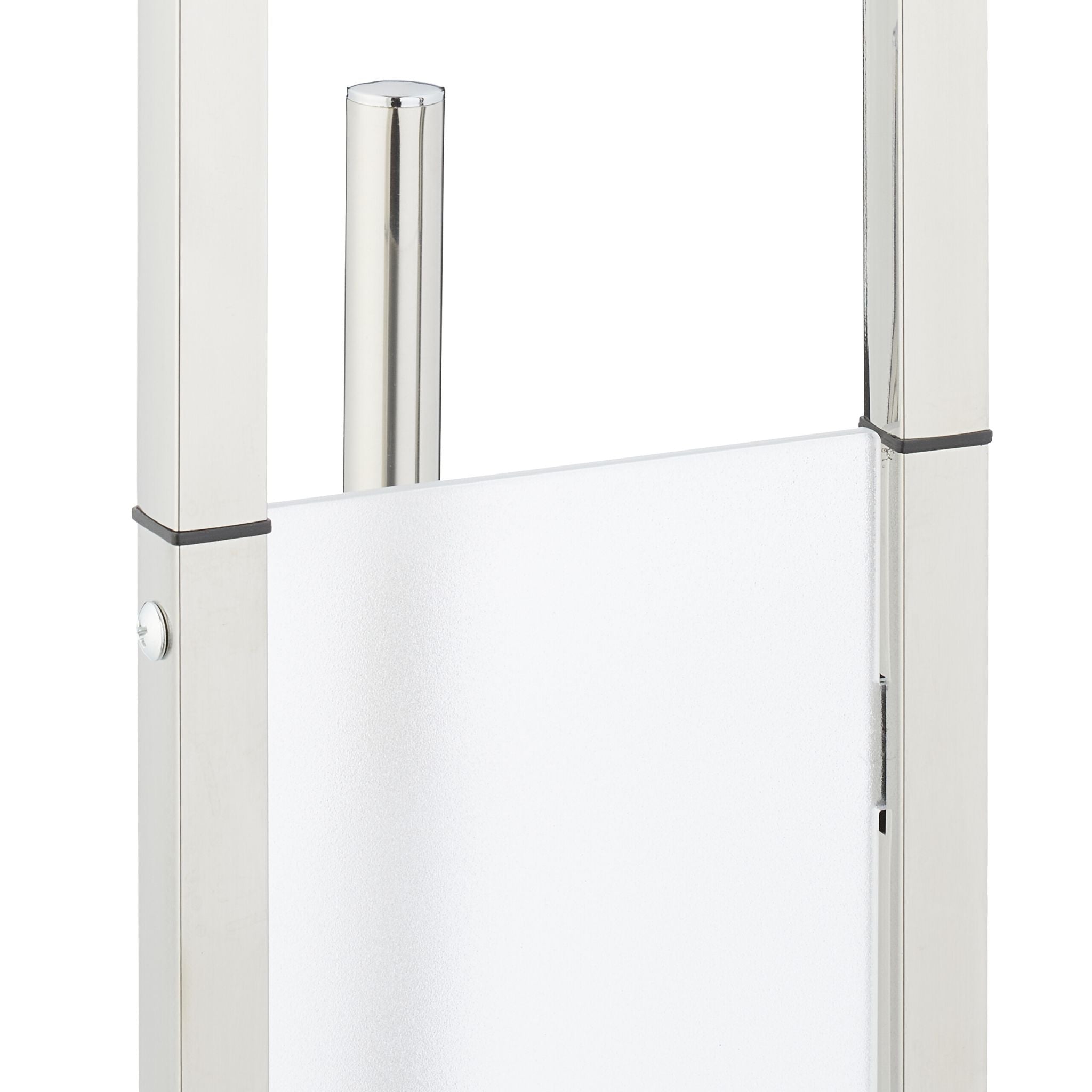 Stehende WC Garnitur mit Ablage Silber-Transparent von Relaxdays