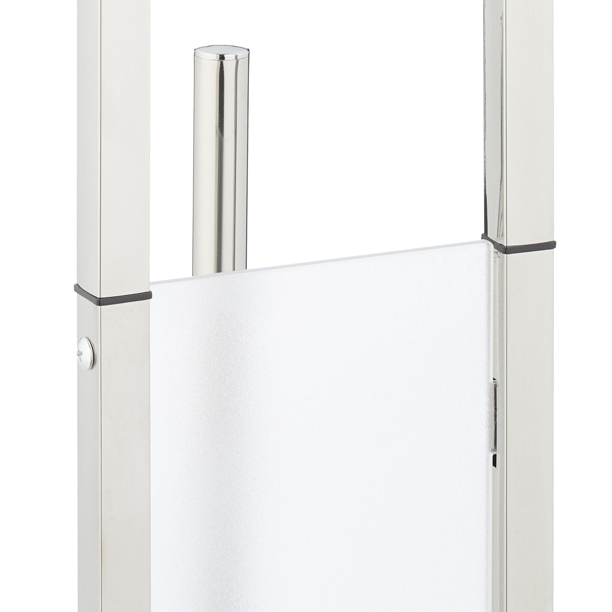 Stehende WC Garnitur Edelstahl & Glas Silber-Transparent von Relaxdays