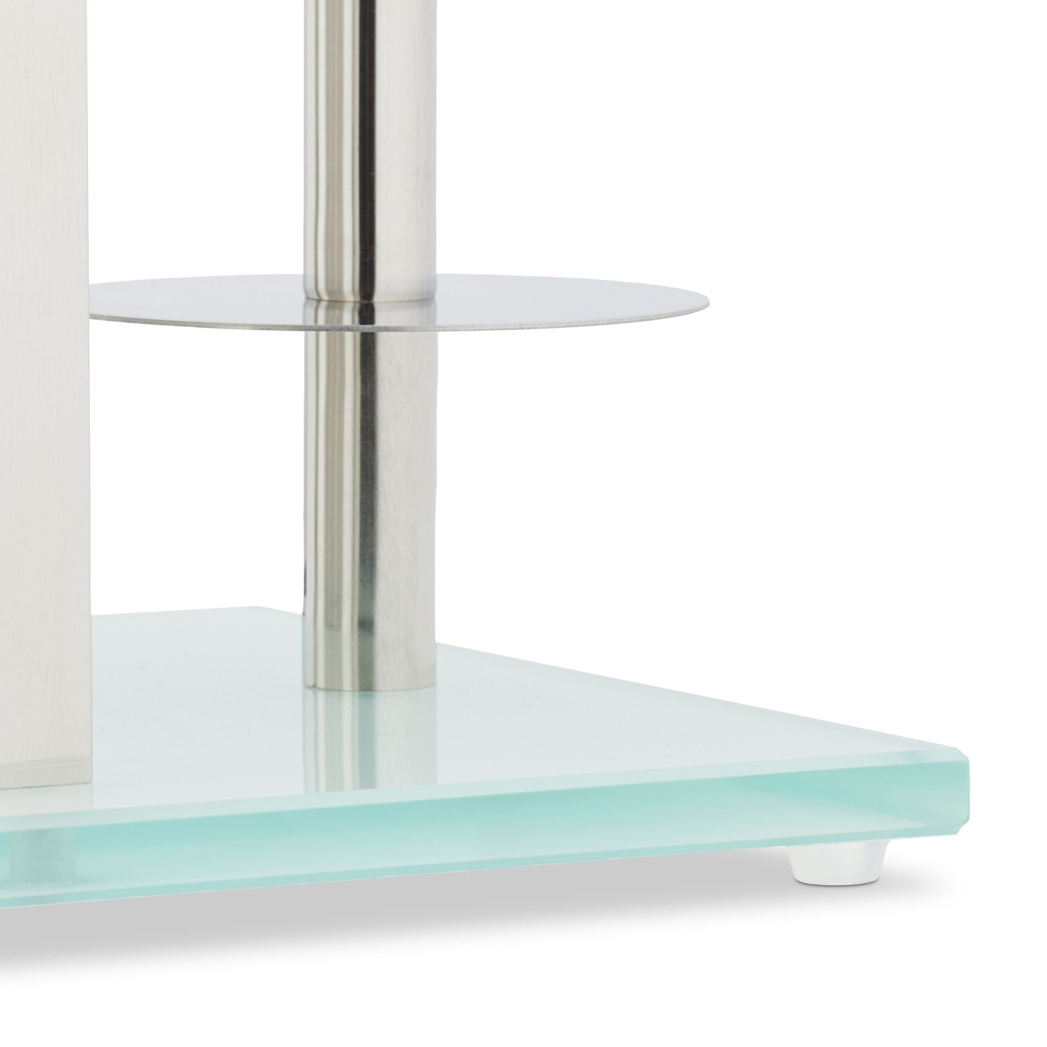 Stehende WC Garnitur Edelstahl & Glas Silber-Transparent von Relaxdays