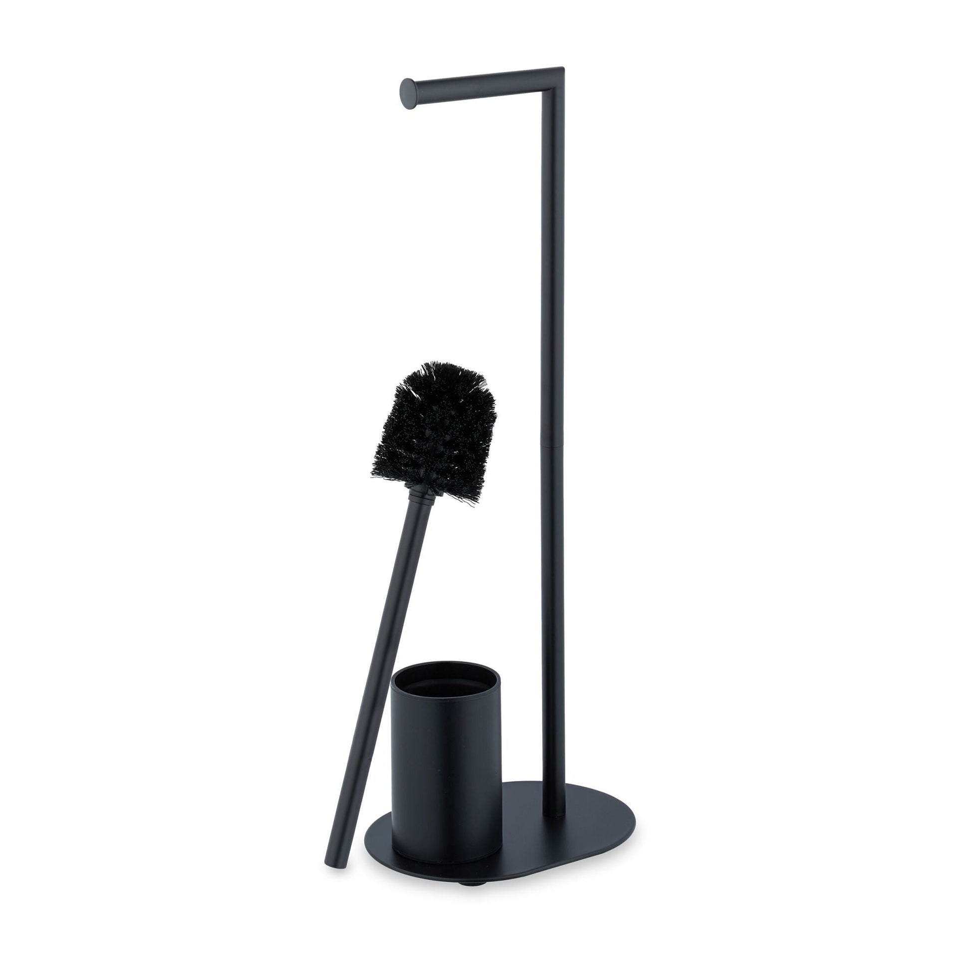 WC Garnitur Metall Schwarz von Relaxdays