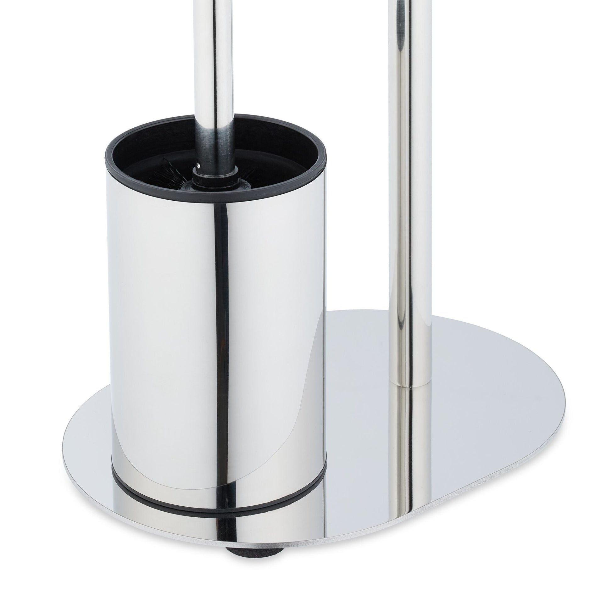 WC Garnitur Metall Schwarz-Silber von Relaxdays