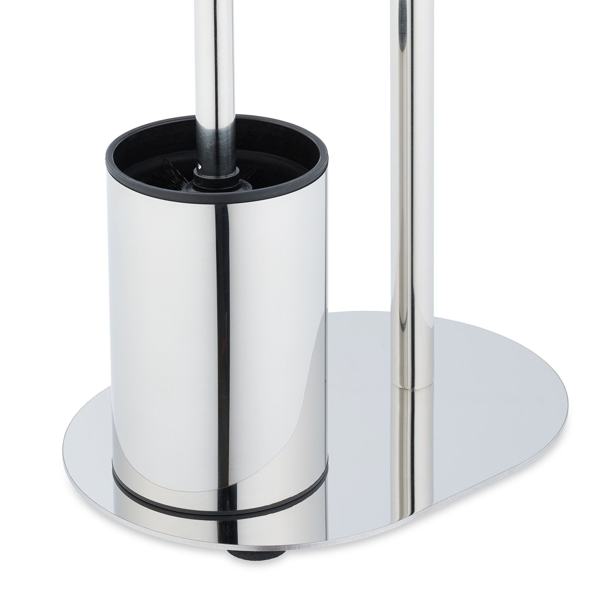 WC Garnitur Metall Schwarz-Silber von Relaxdays